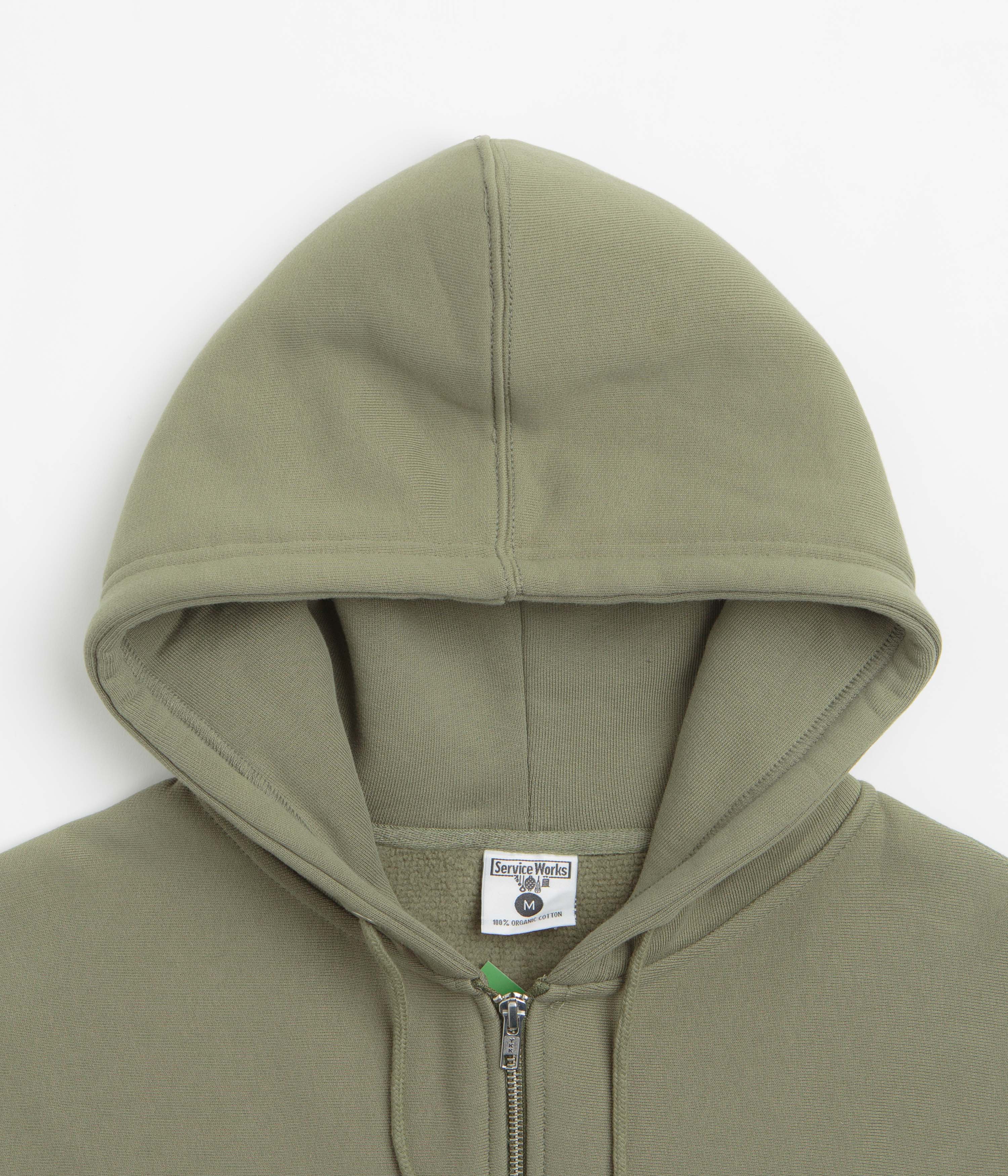 Service Works Martini Zipper Hoodie - Olive