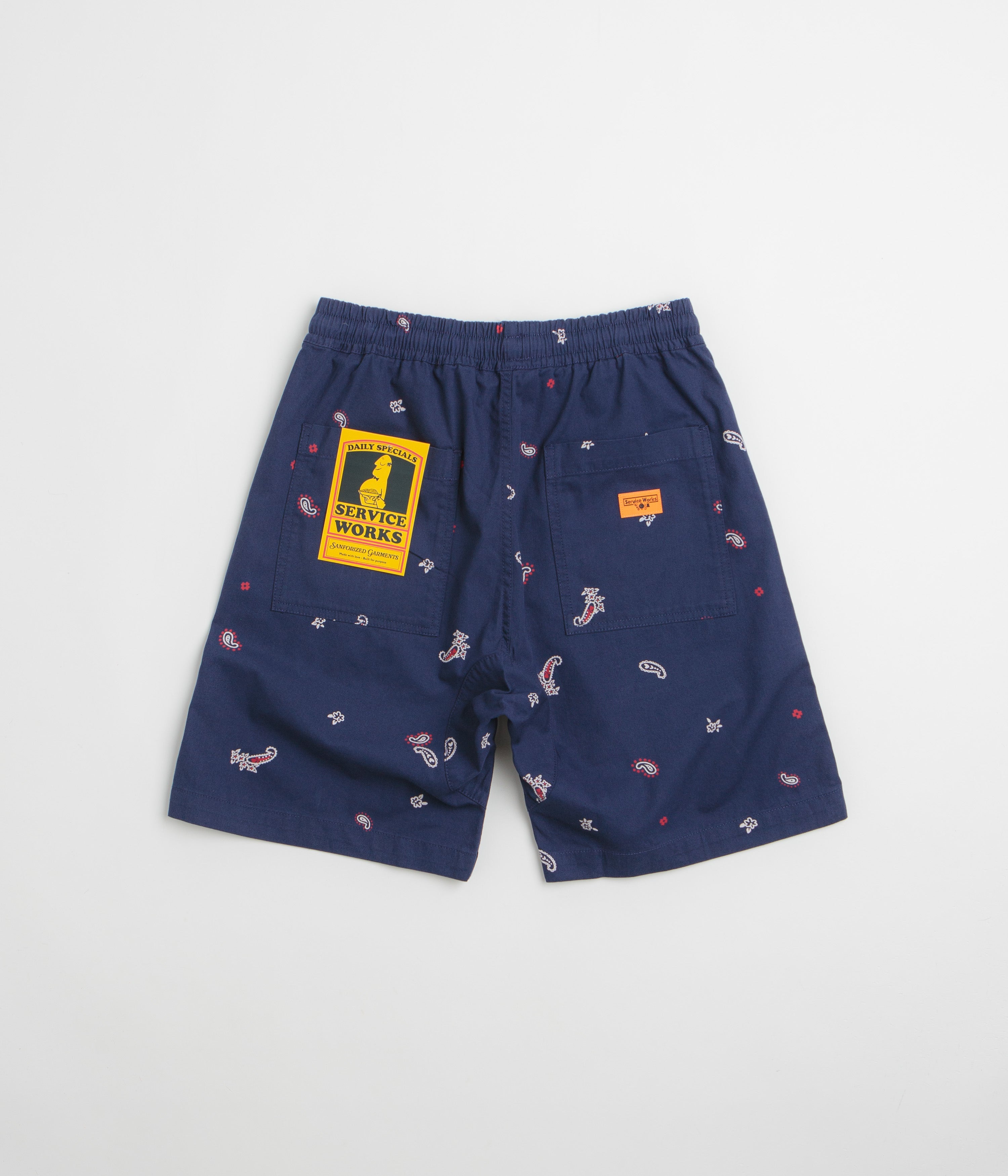 Service Works Paisley Chef Shorts - Royal