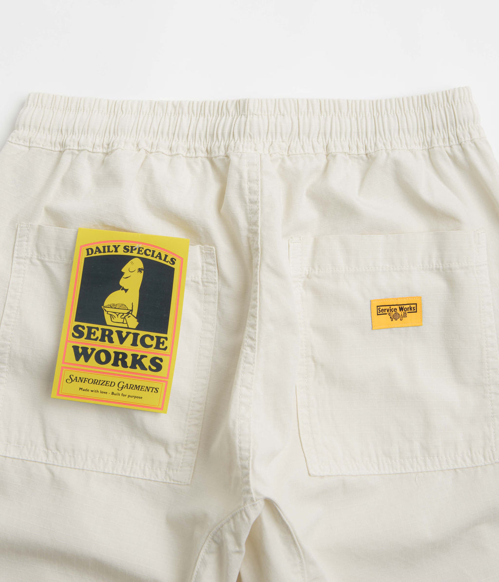 Service Works Ripstop Chef Shorts - Bone
