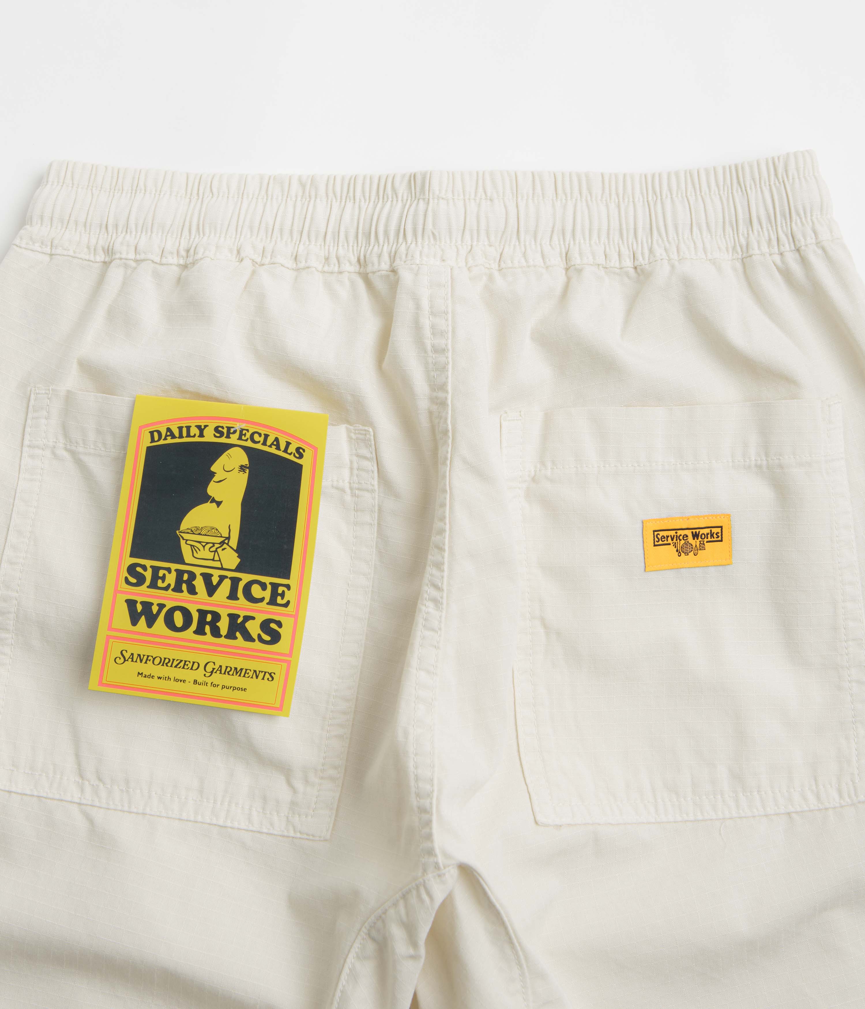 Service Works Ripstop Chef Shorts - Bone