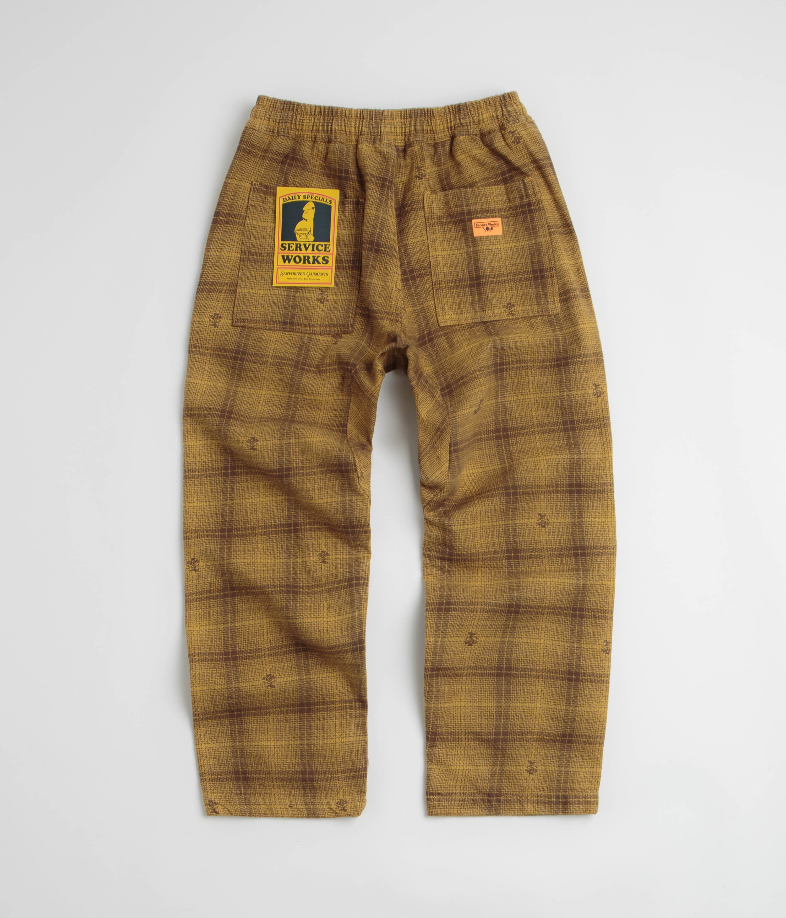 Service Works Thistle Plaid Chef Pants - Ochre