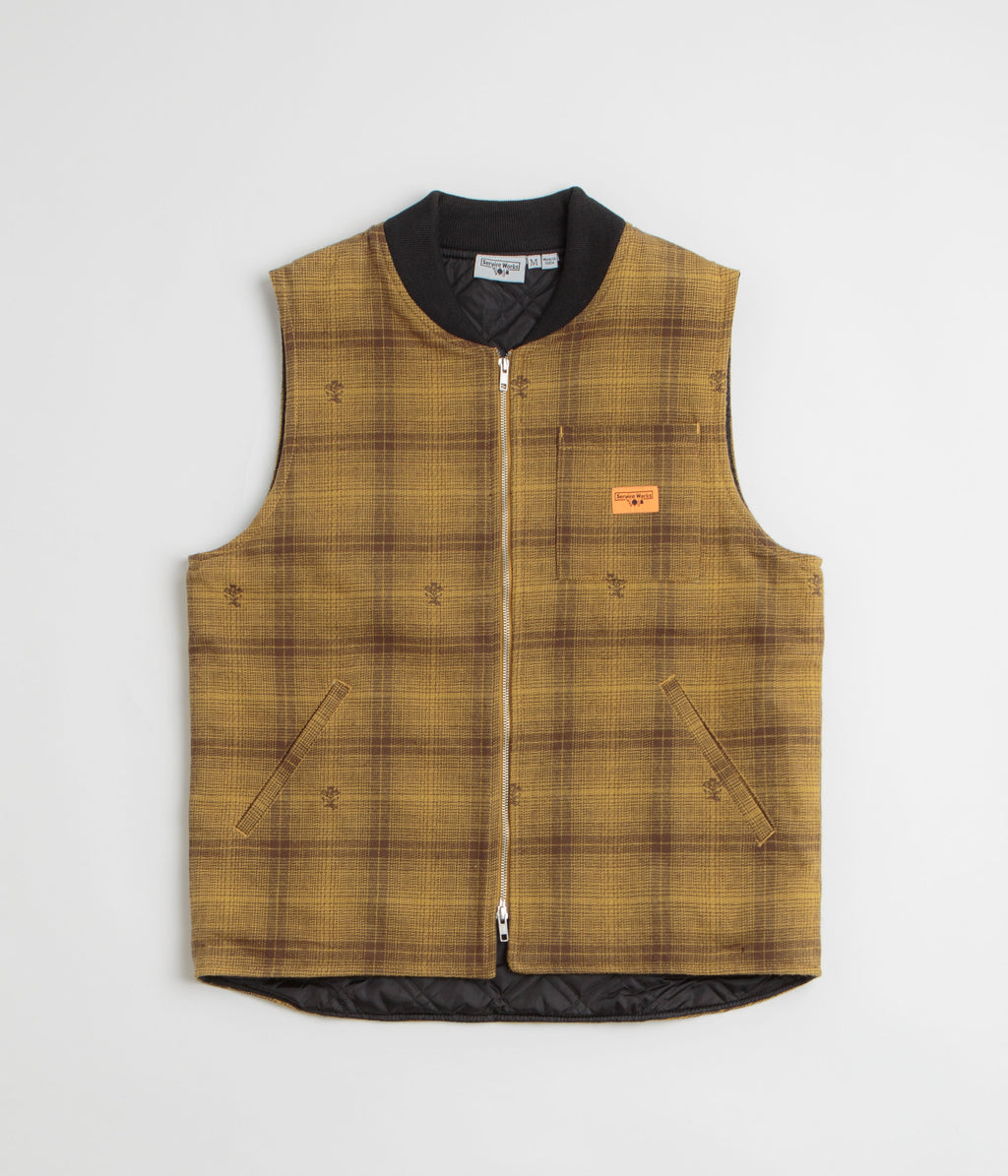 Service Works Thistle Plaid Work Vest - Ochre