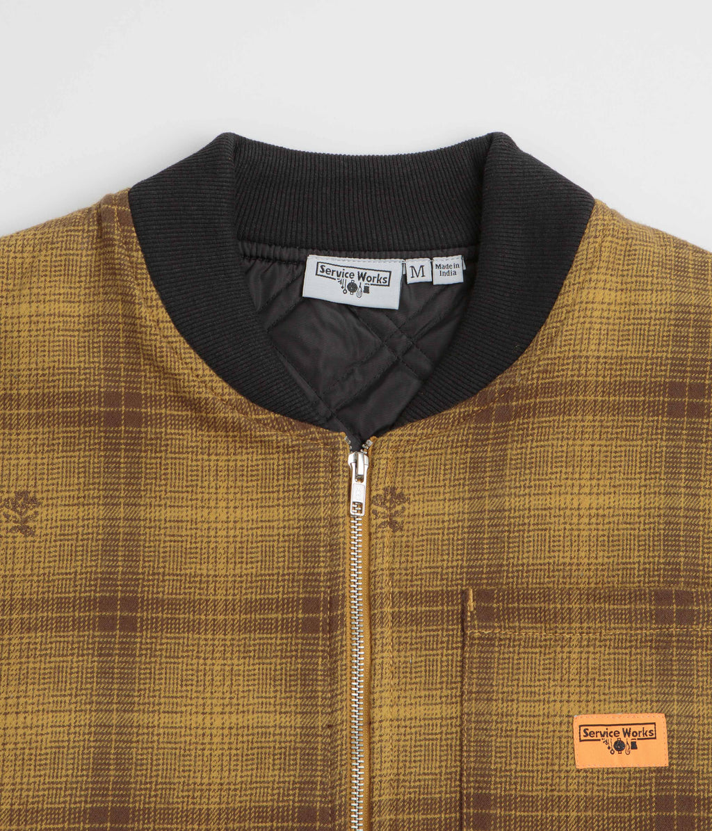 Service Works Thistle Plaid Work Vest - Ochre