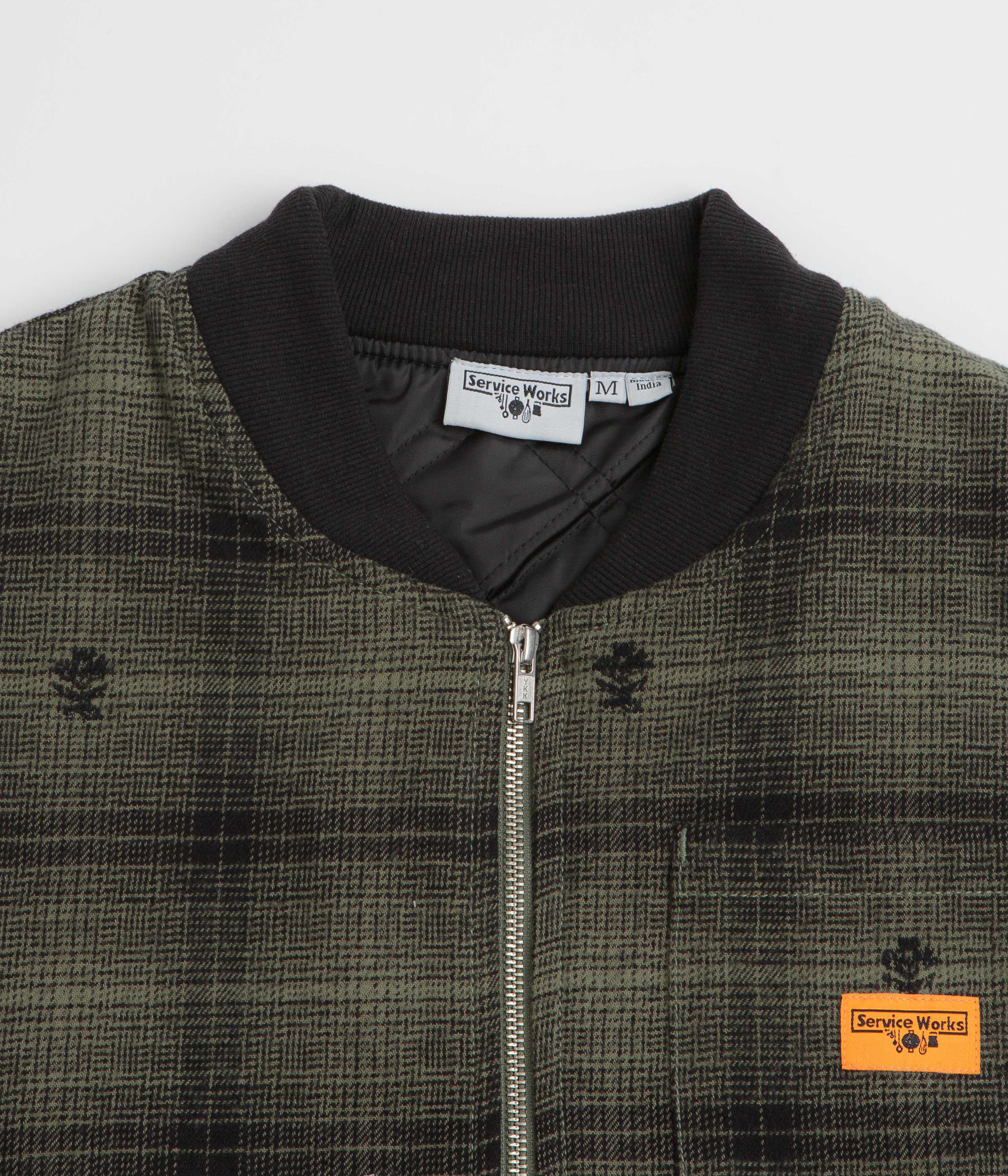 Service Works Thistle Plaid Work Vest - Olive