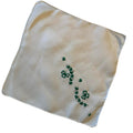 Shamrock Embroidered White Cotton Handkerchief circa 1960s
