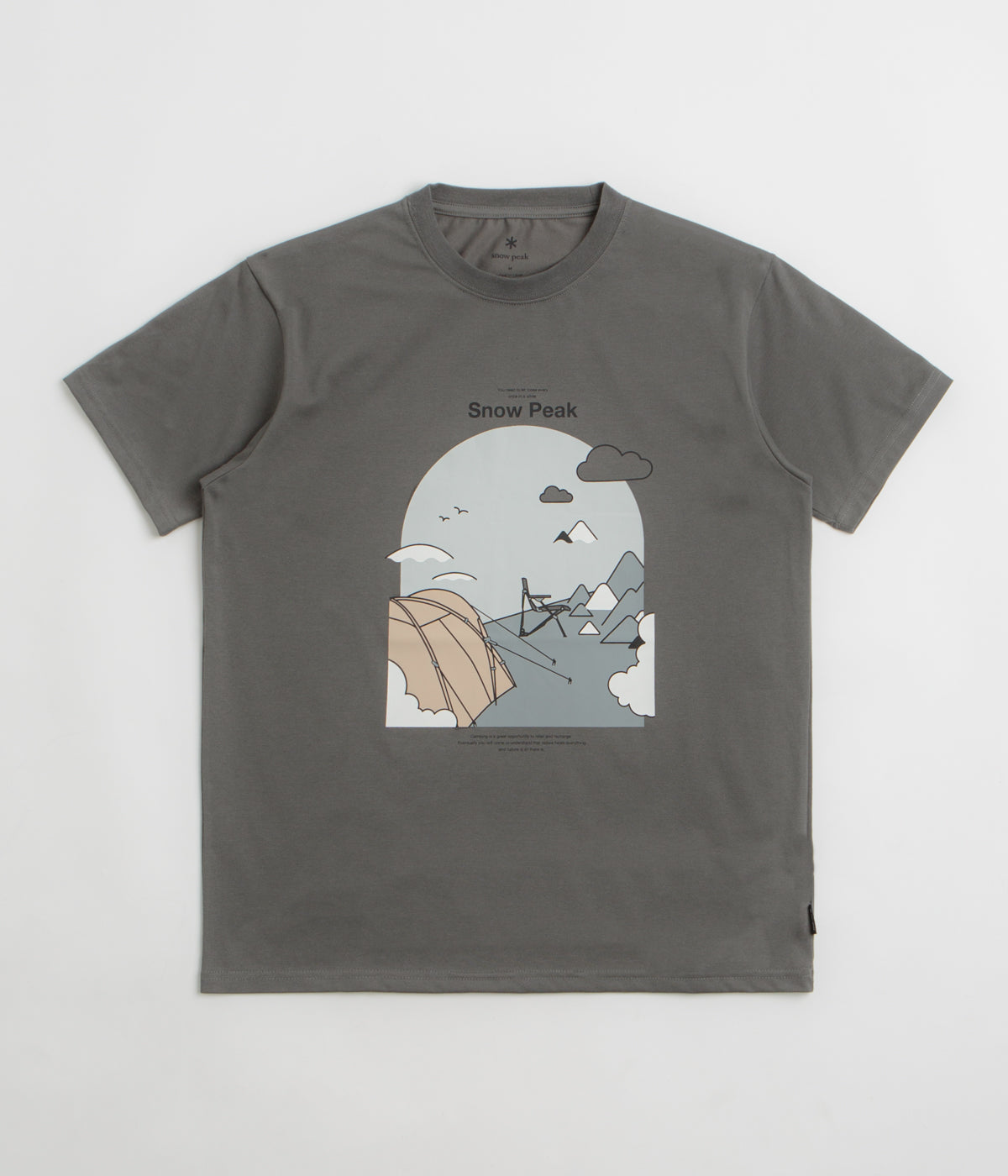 Snow Peak Camping Graphic T-Shirt - Grey