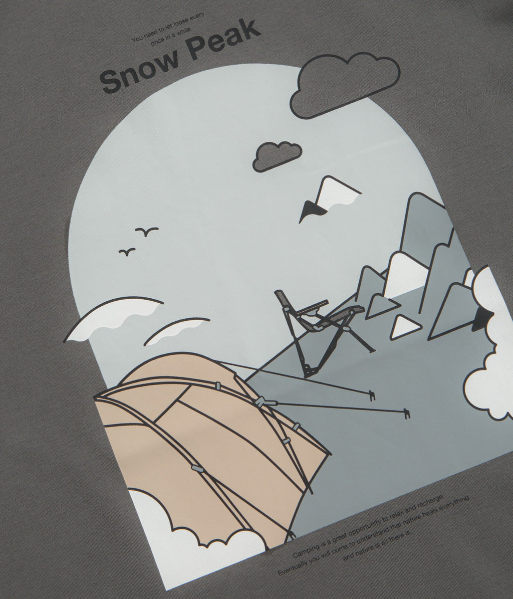 Snow Peak Camping Graphic T-Shirt - Grey