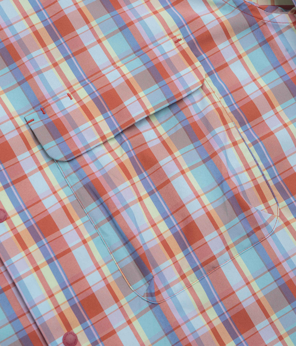Snow Peak Fade Check Breezy Shirt - Red