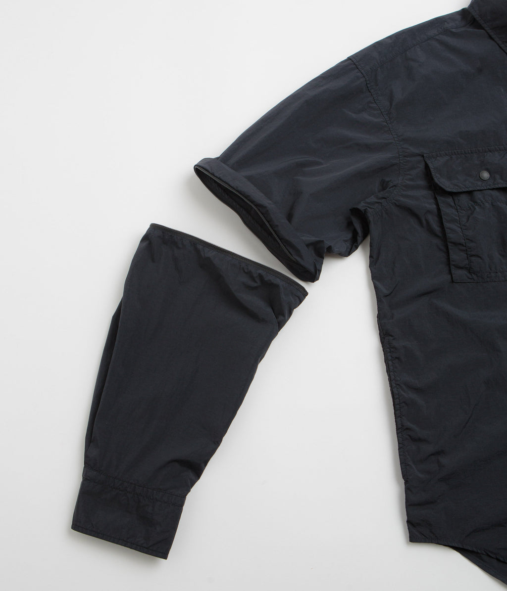 Snow Peak Garment Dyed Convertible Shirt - Black