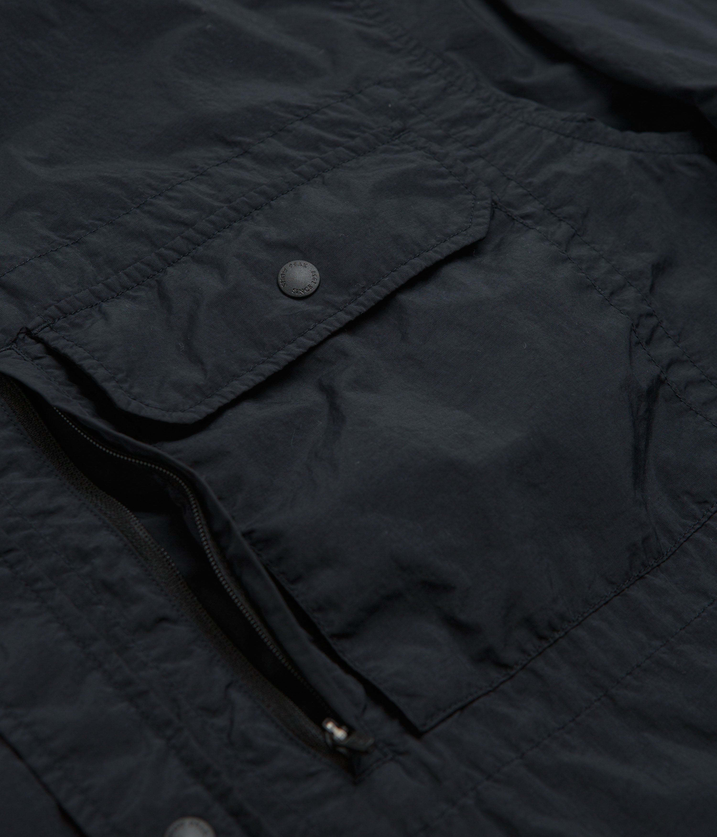 Snow Peak Garment Dyed Convertible Shirt - Black
