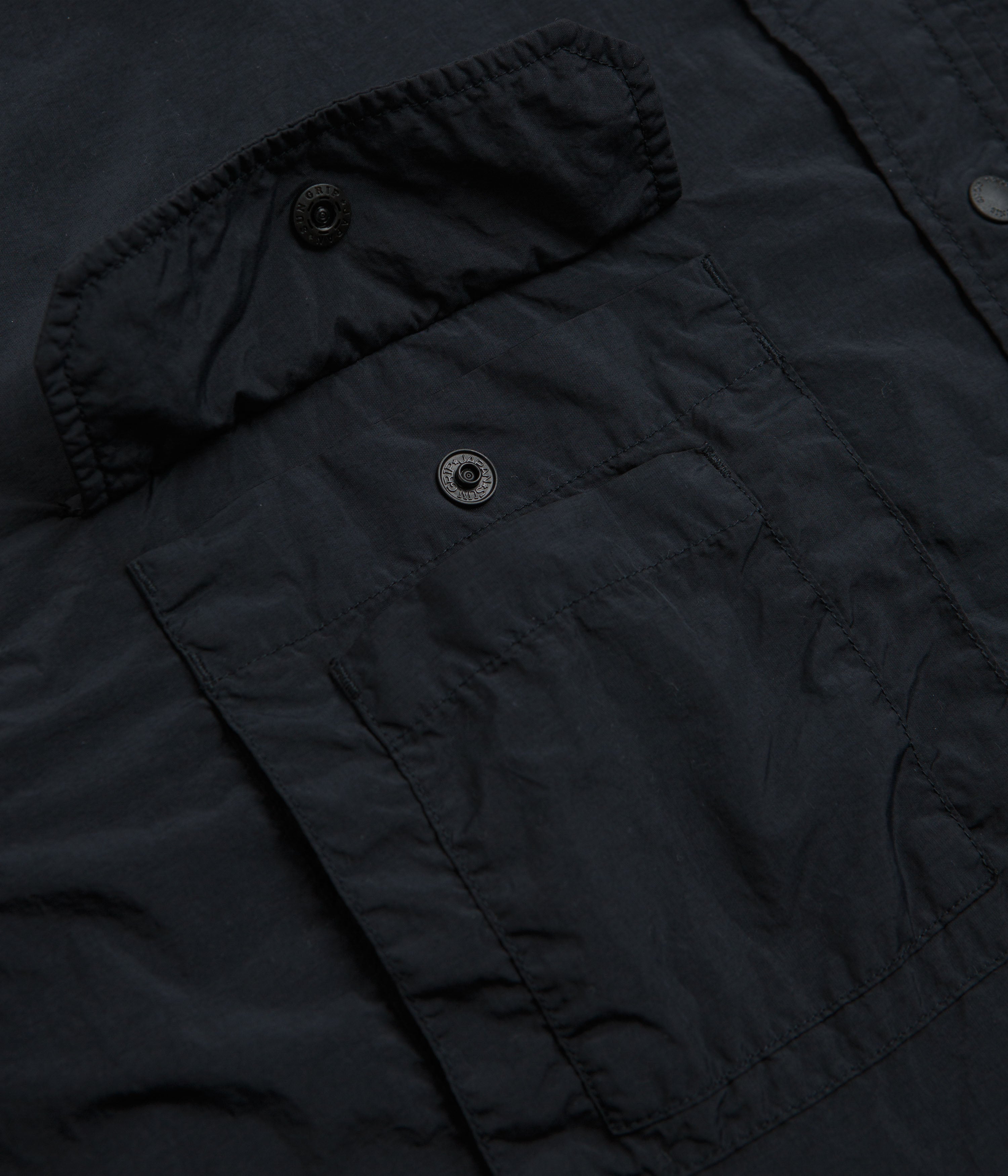 Snow Peak Garment Dyed Convertible Shirt - Black