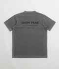 Snow Peak Garment Dyed T-Shirt - Charcoal