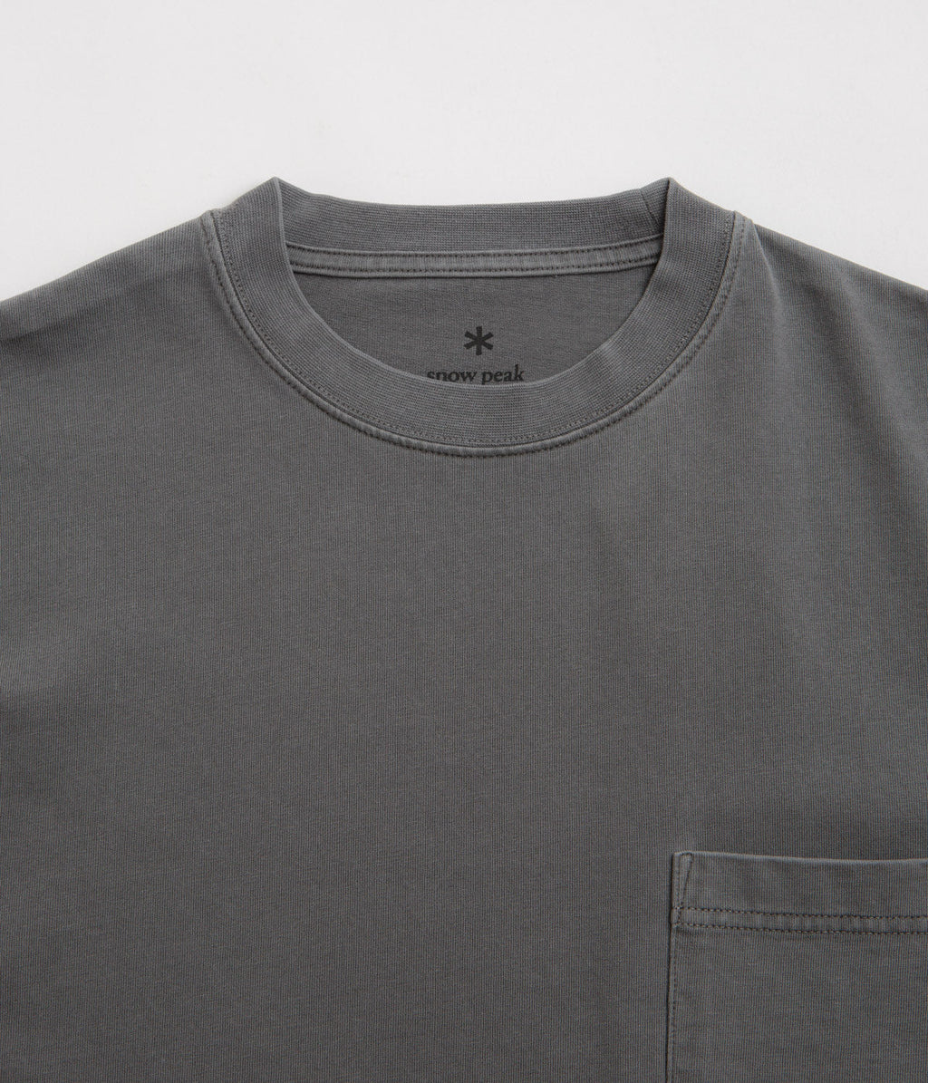 Snow Peak Garment Dyed T-Shirt - Charcoal
