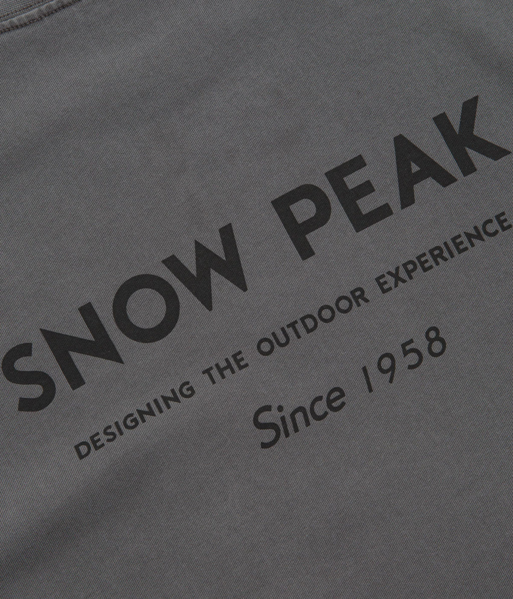 Snow Peak Garment Dyed T-Shirt - Charcoal