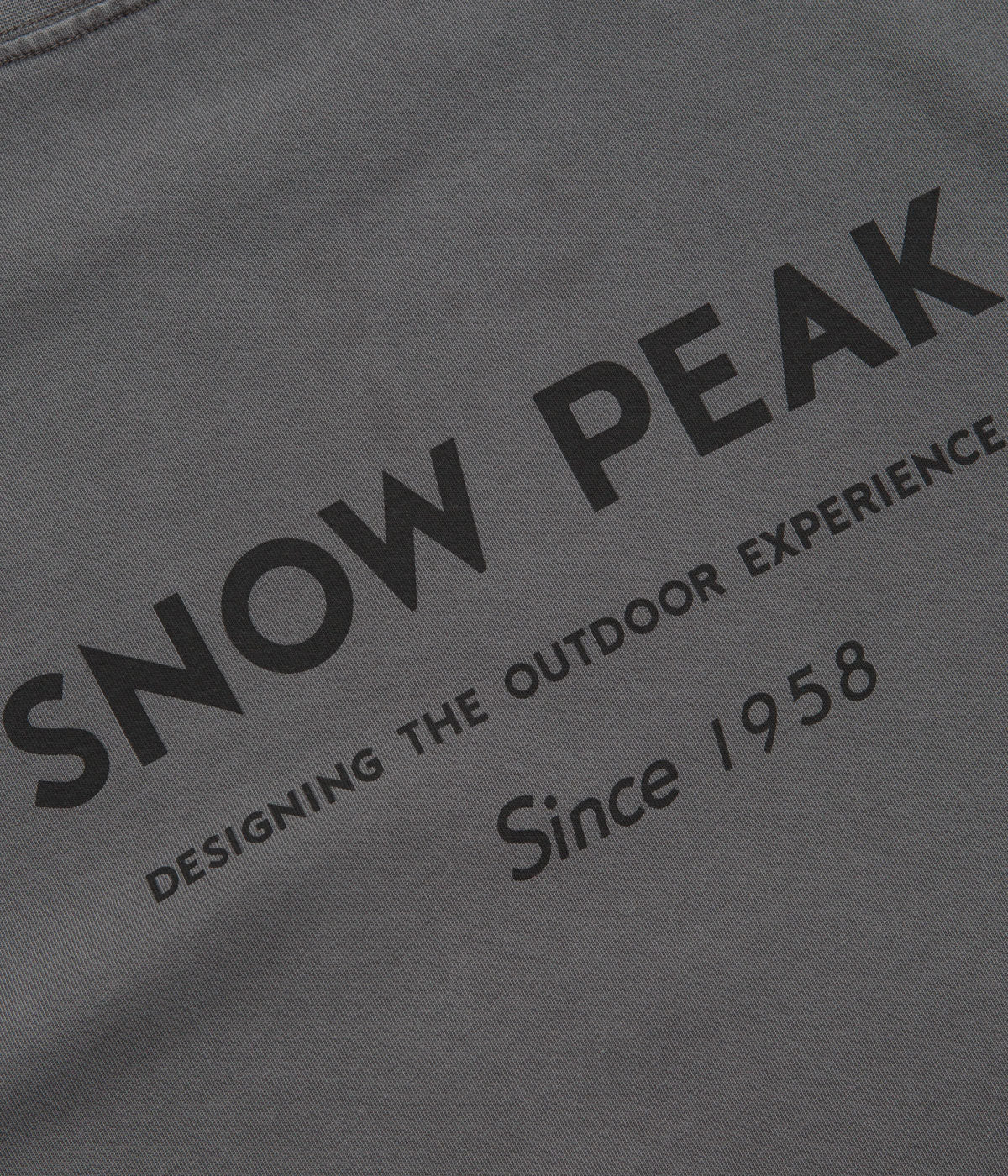 Snow Peak Garment Dyed T-Shirt - Charcoal