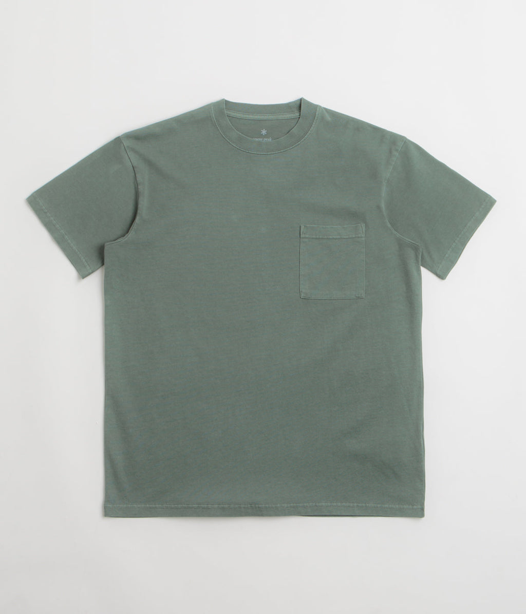 Snow Peak Garment Dyed T-Shirt - Dark Green