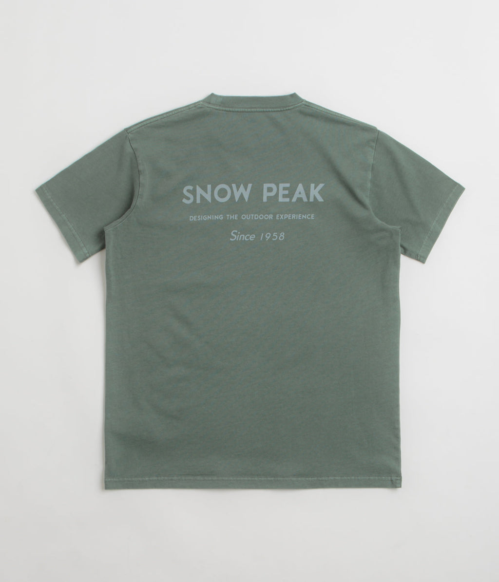 Snow Peak Garment Dyed T-Shirt - Dark Green