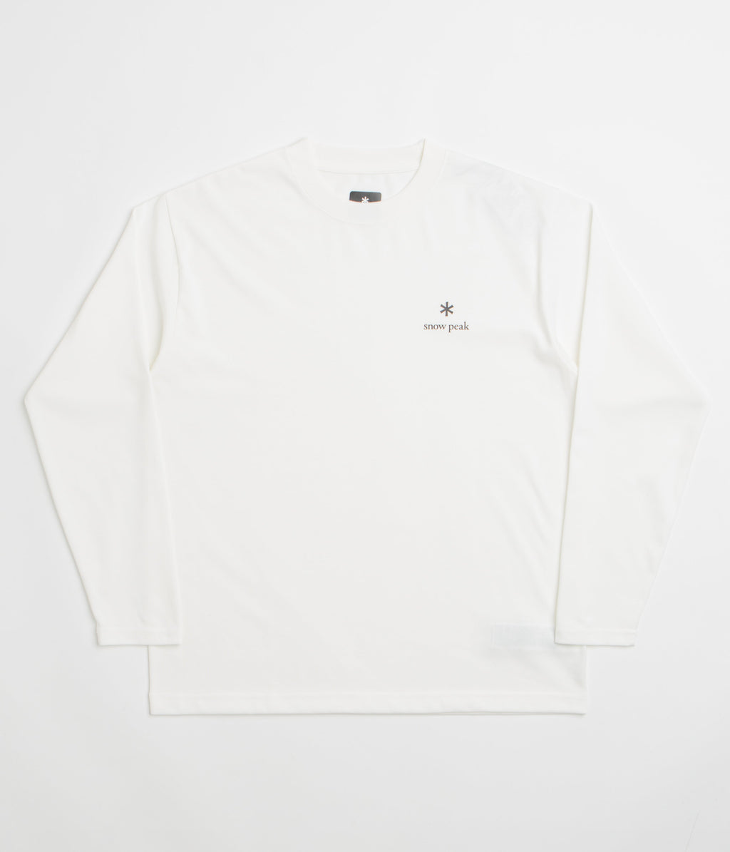 Snow Peak NSD Logo Long Sleeve T-Shirt - Off White