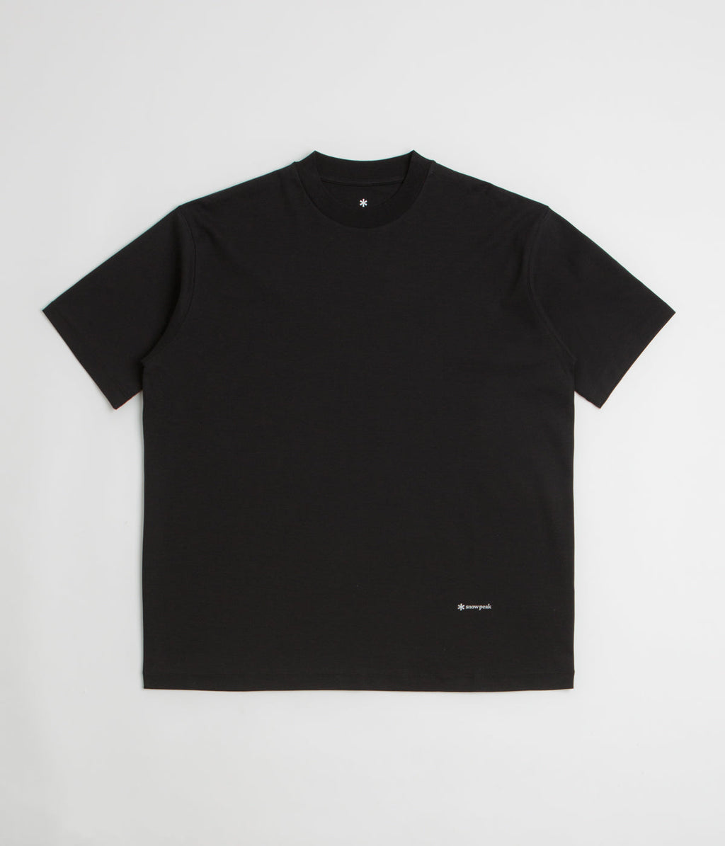 Snow Peak Organic Cotton Mercerized T-Shirt - Black