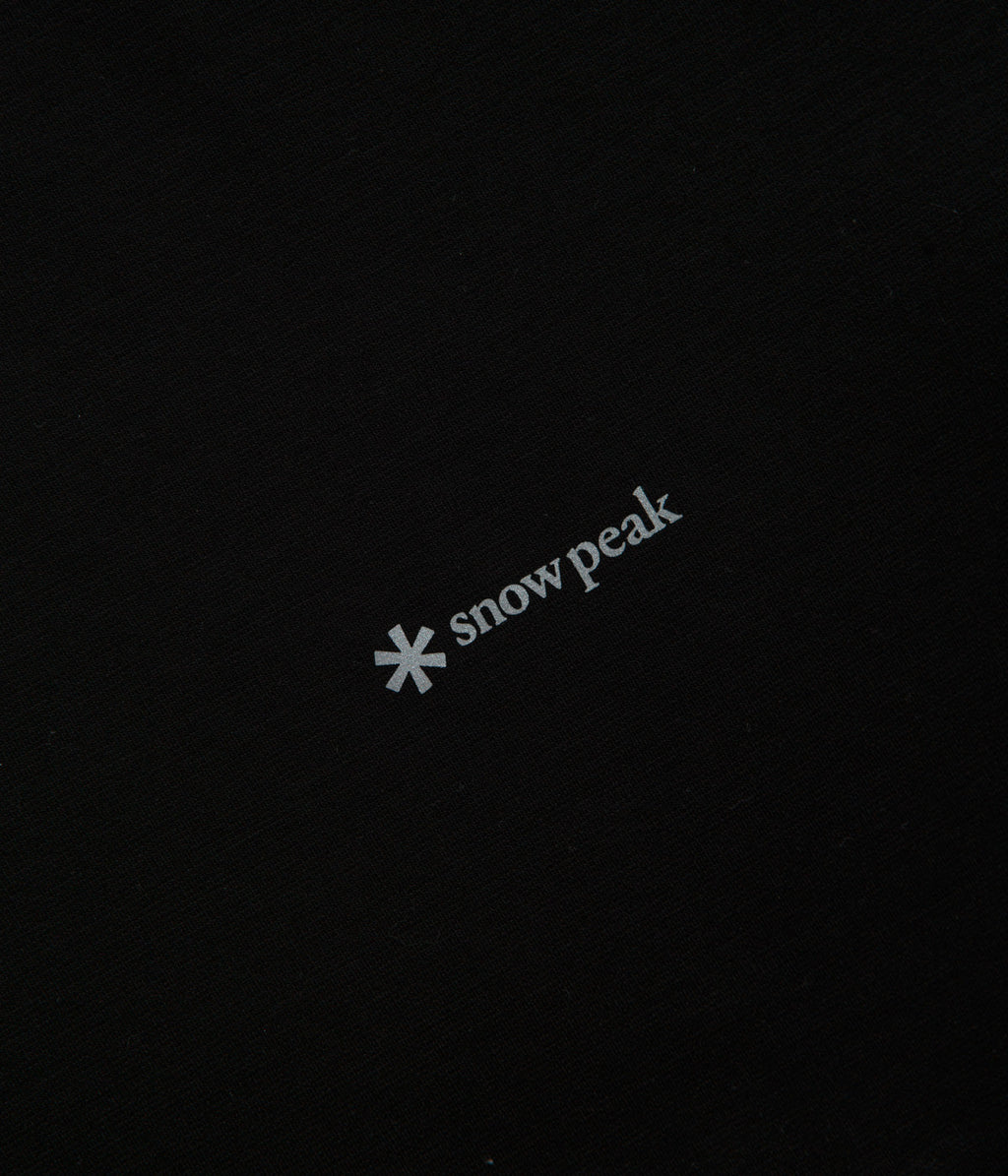 Snow Peak Organic Cotton Mercerized T-Shirt - Black