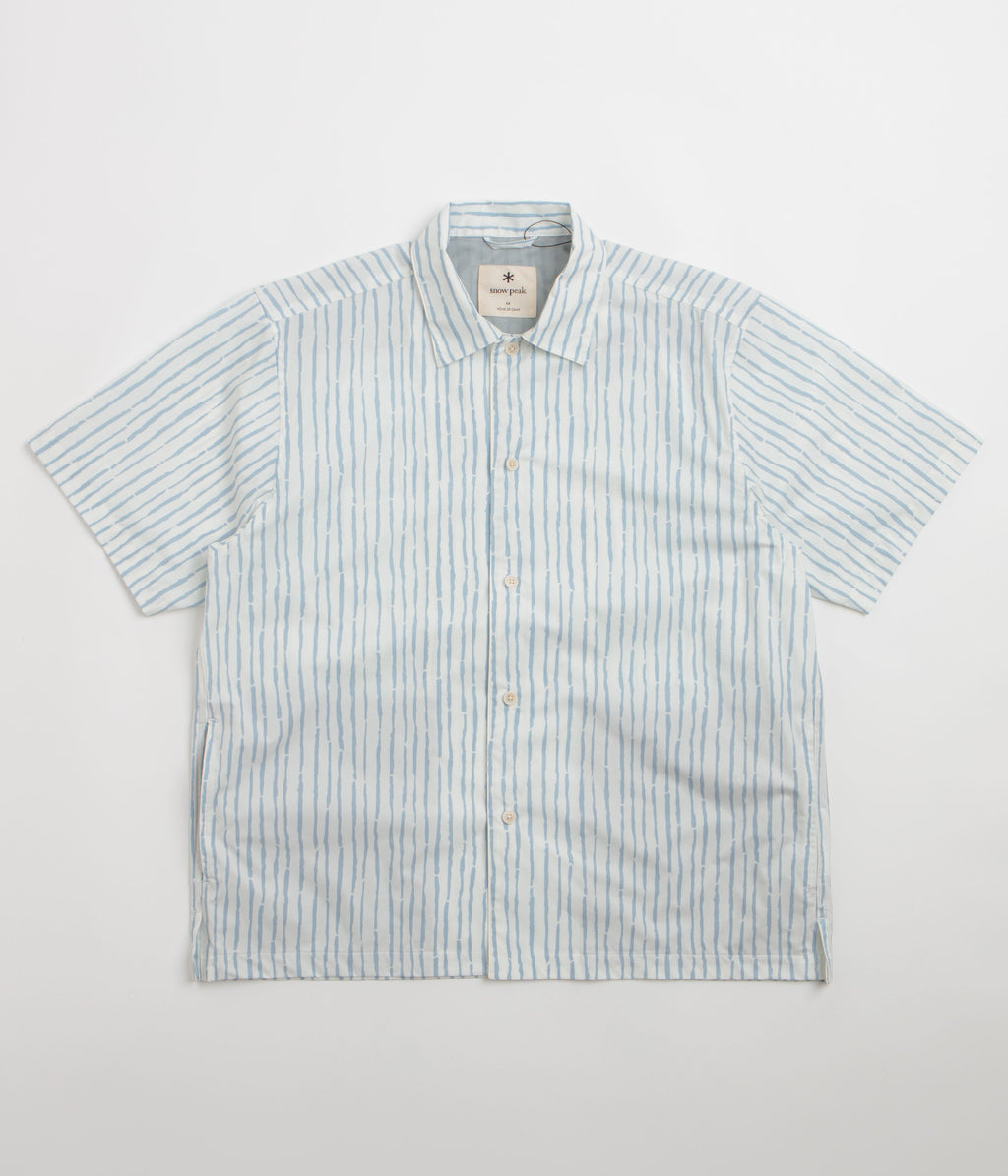 Snow Peak Patterned Take Short Sleeve Shirt - Light Grey