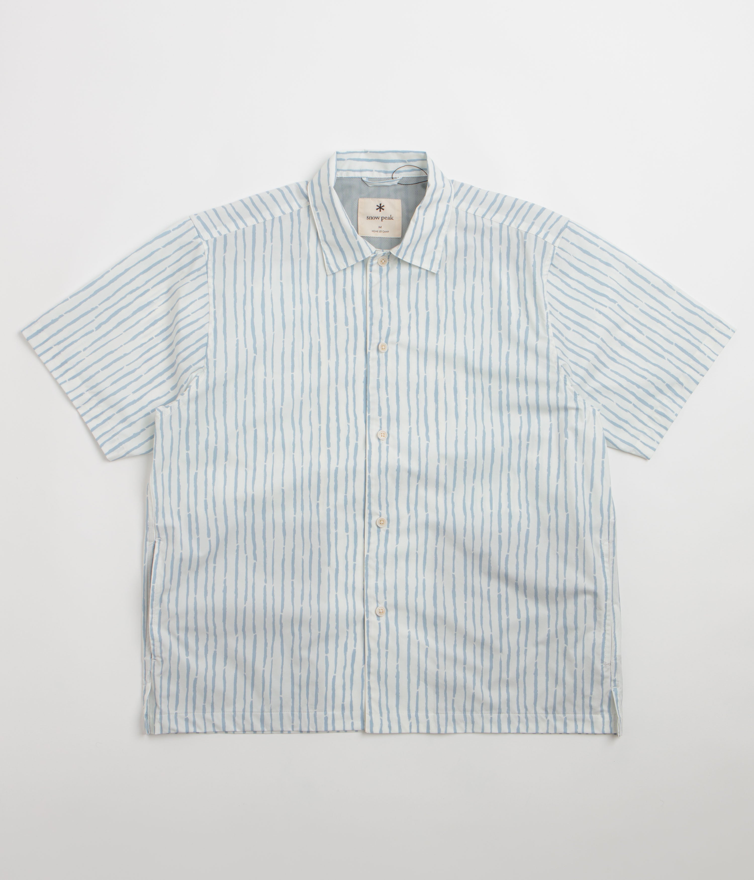 Snow Peak Patterned Take Short Sleeve Shirt - Light Grey