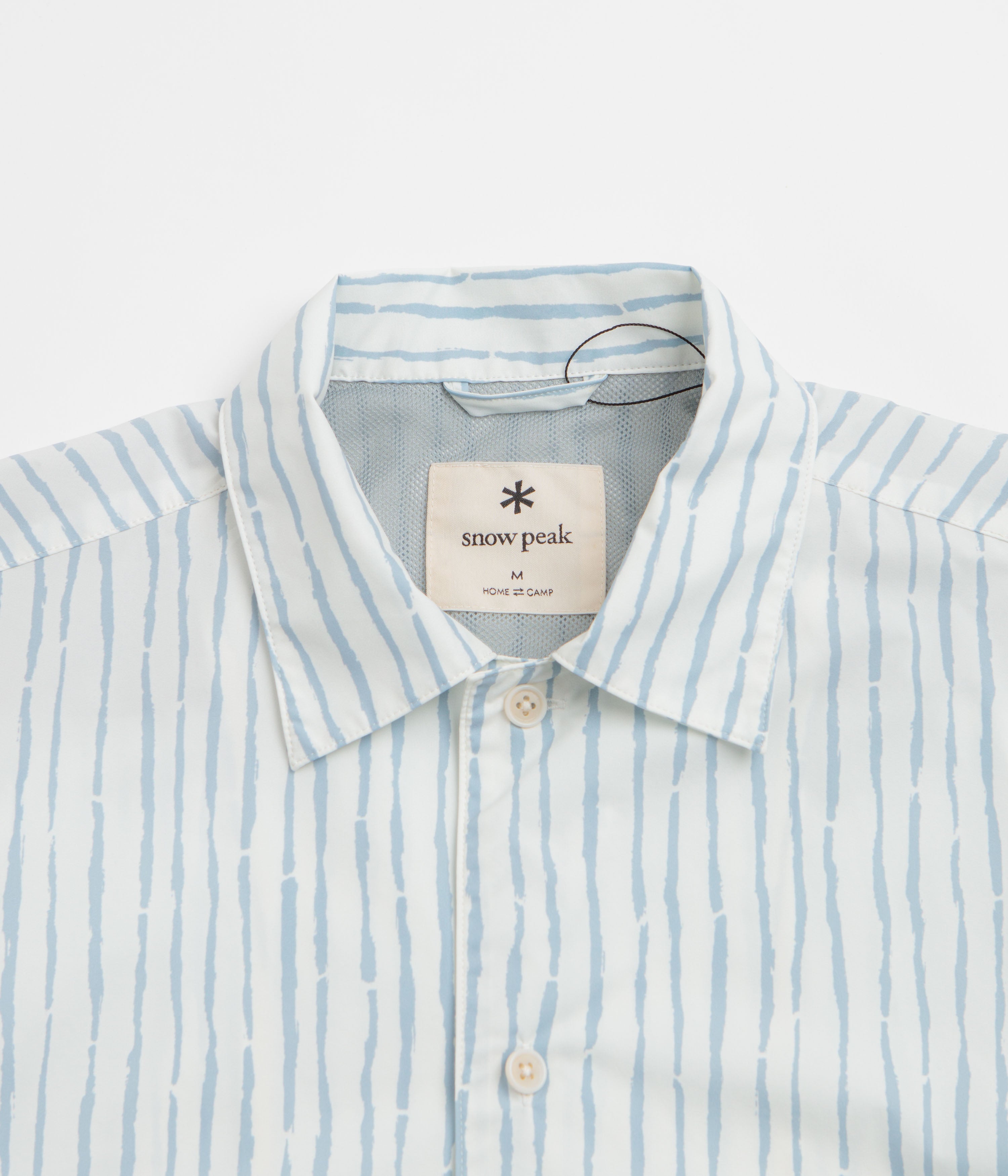 Snow Peak Patterned Take Short Sleeve Shirt - Light Grey