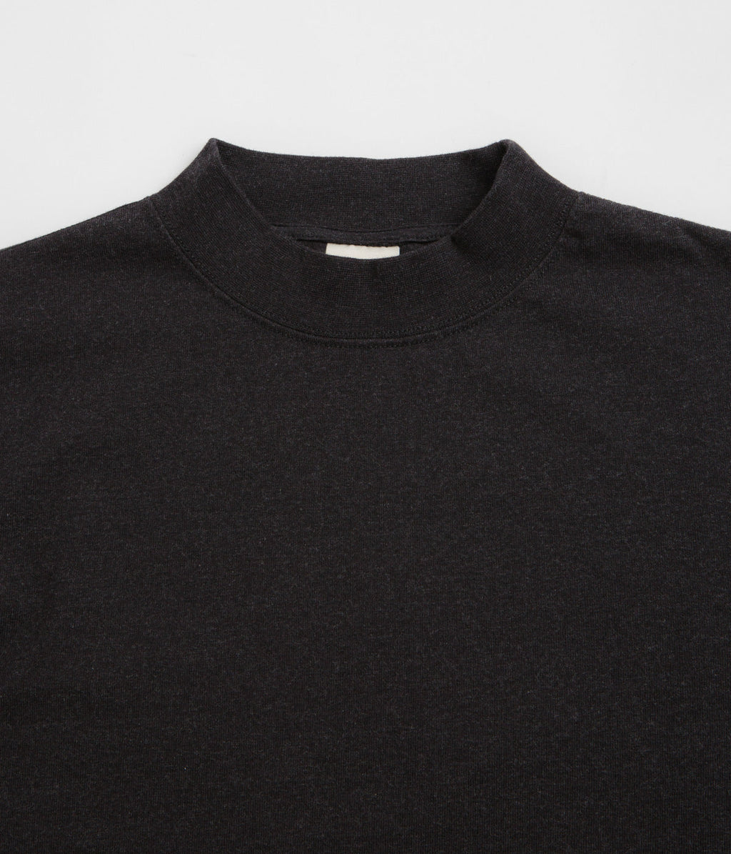 Snow Peak Recycled Cotton Heavy Mockneck T-Shirt - Black