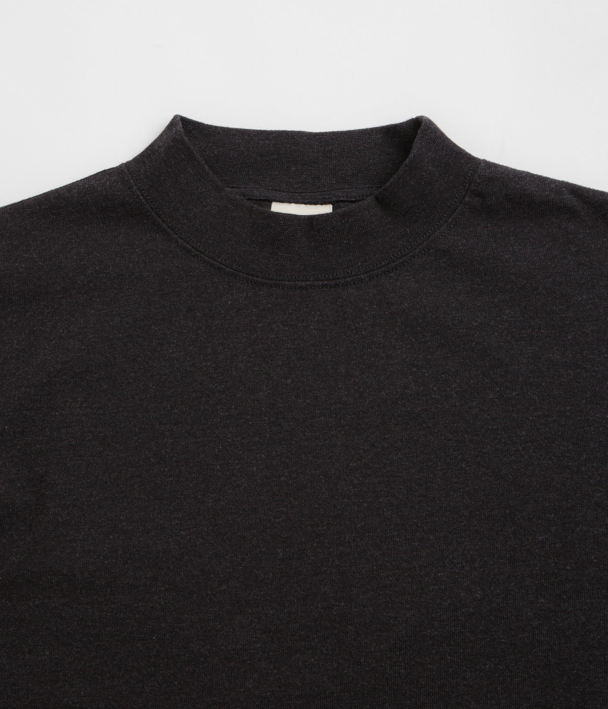 Snow Peak Recycled Cotton Heavy Mockneck T-Shirt - Black