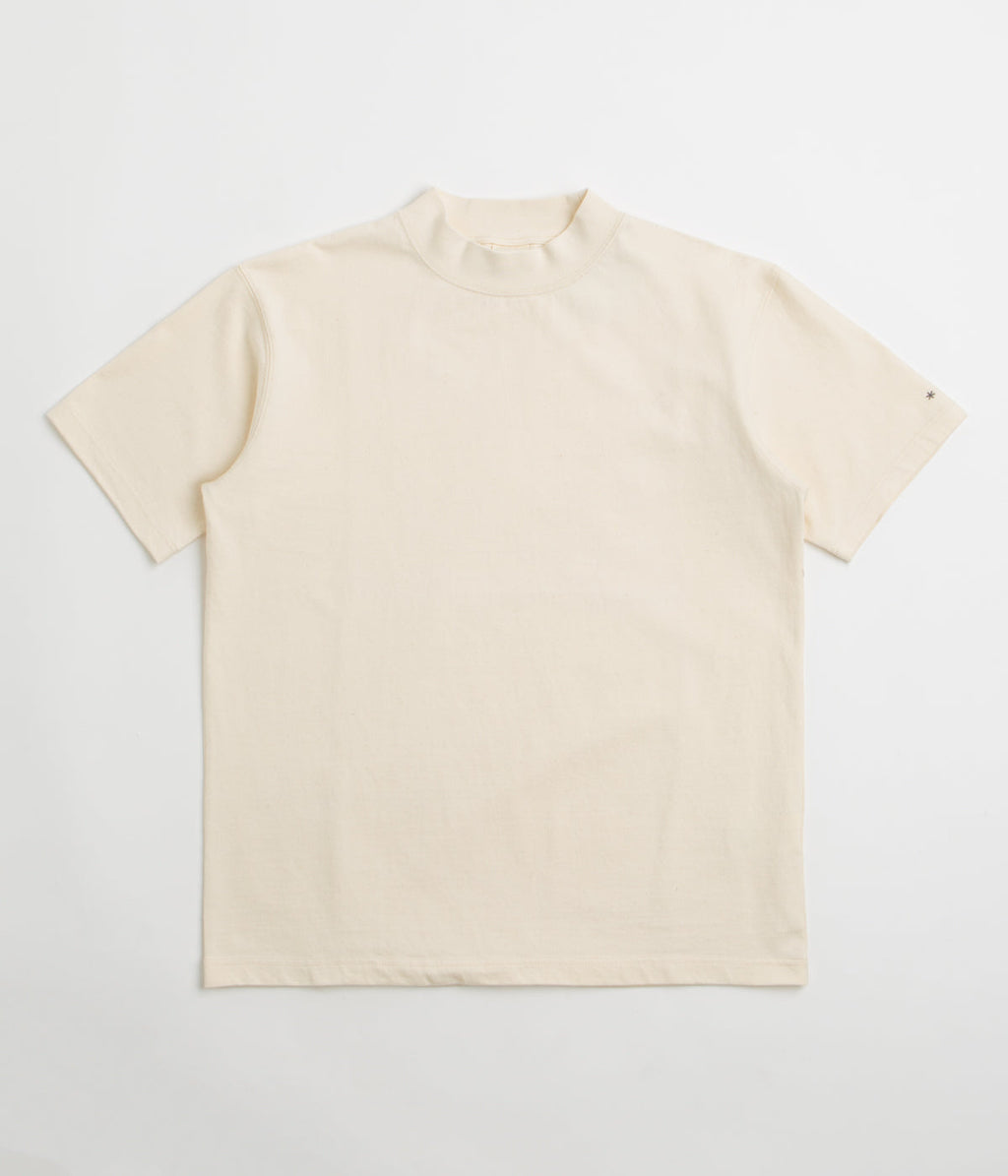 Snow Peak Recycled Cotton Heavy Mockneck T-Shirt - Ecru