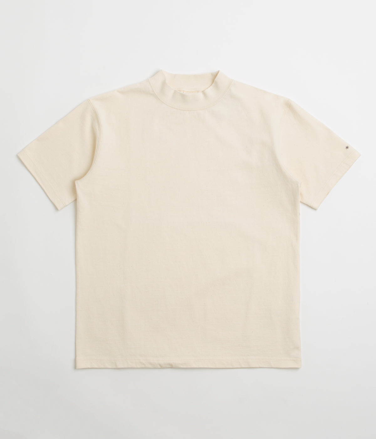 Snow Peak Recycled Cotton Heavy Mockneck T-Shirt - Ecru