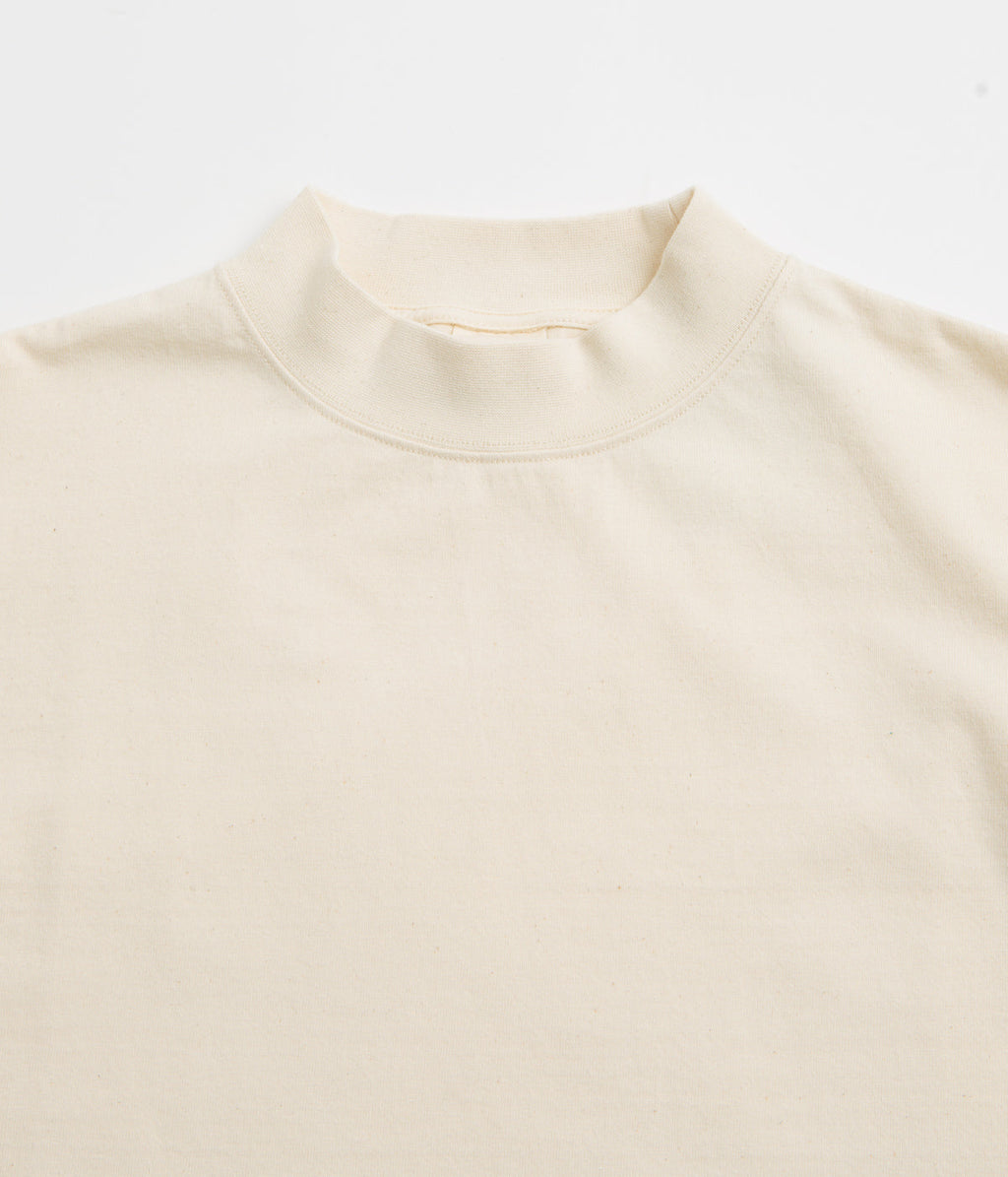 Snow Peak Recycled Cotton Heavy Mockneck T-Shirt - Ecru