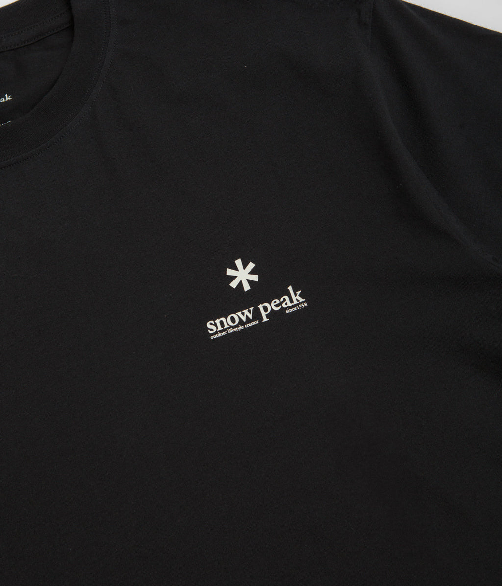 Snow Peak Soft Cotton Relaxed Logo T-Shirt - Black
