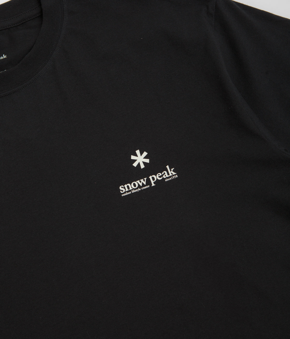 Snow Peak Soft Cotton Relaxed Logo T-Shirt - Black