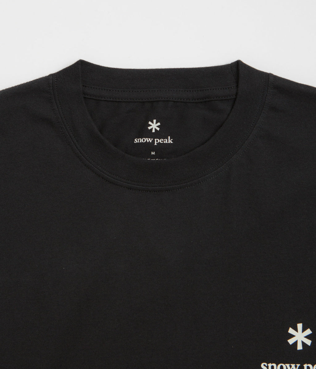 Snow Peak Soft Cotton Relaxed Logo T-Shirt - Black