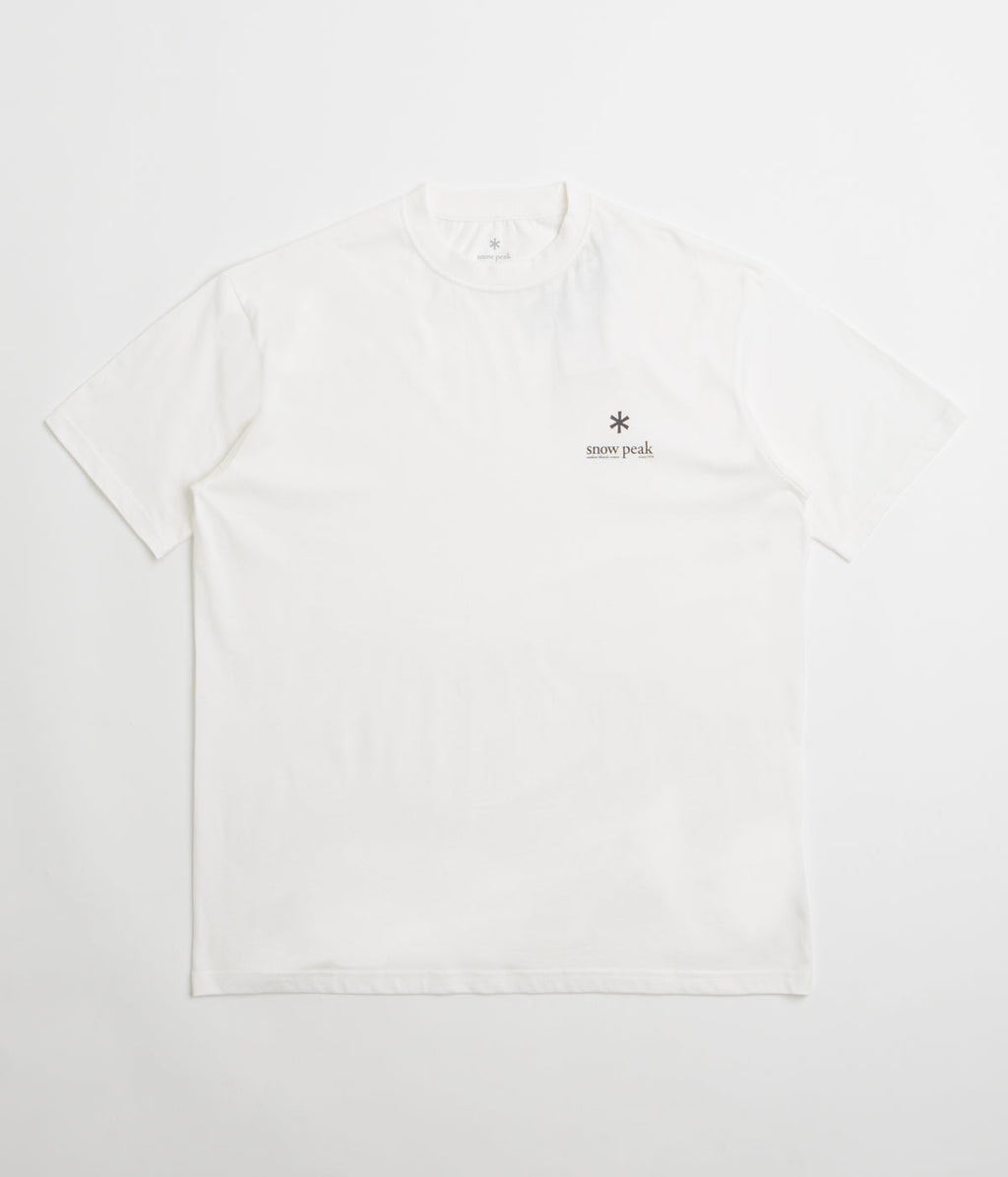 Snow Peak Soft Cotton Relaxed Logo T-Shirt - Off White