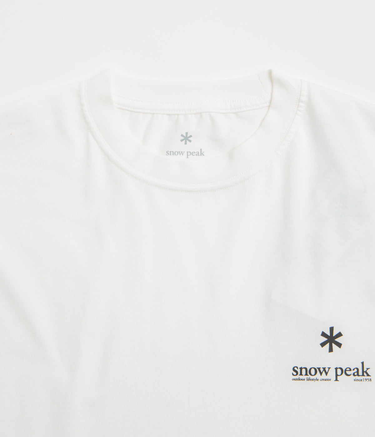 Snow Peak Soft Cotton Relaxed Logo T-Shirt - Off White