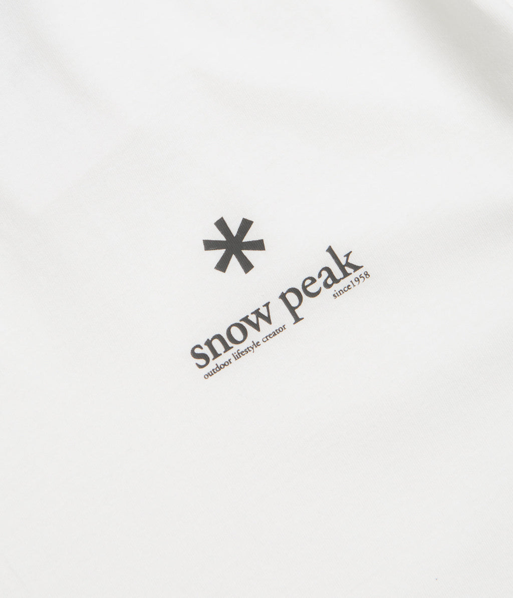 Snow Peak Soft Cotton Relaxed Logo T-Shirt - Off White