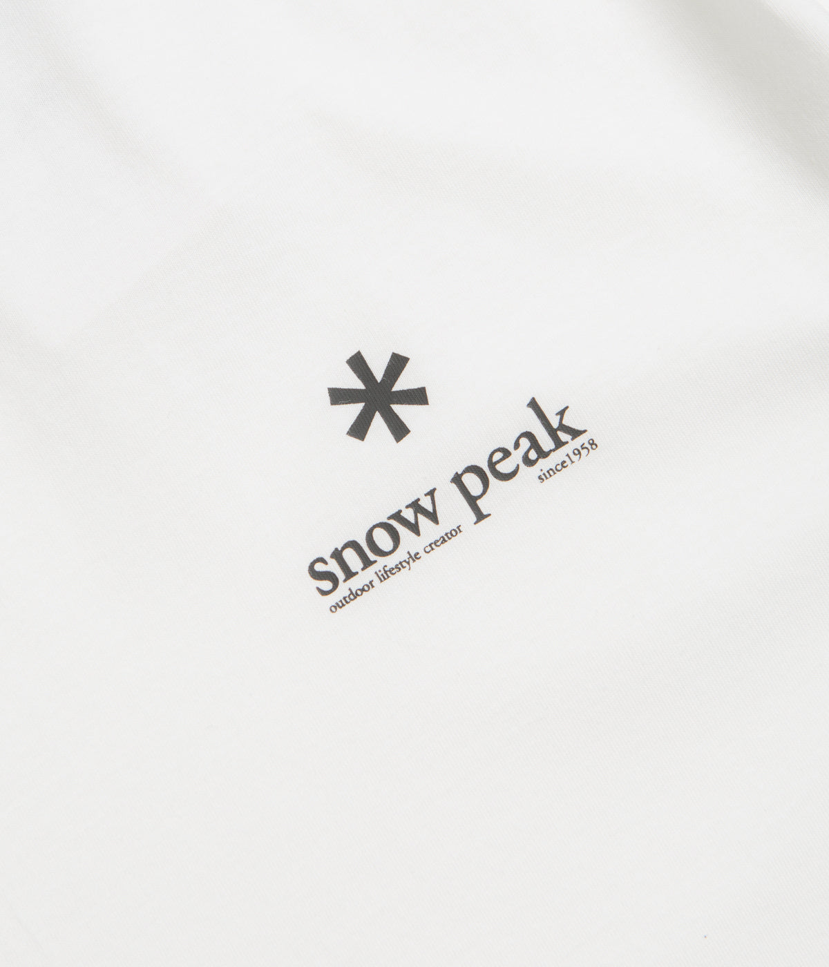Snow Peak Soft Cotton Relaxed Logo T-Shirt - Off White
