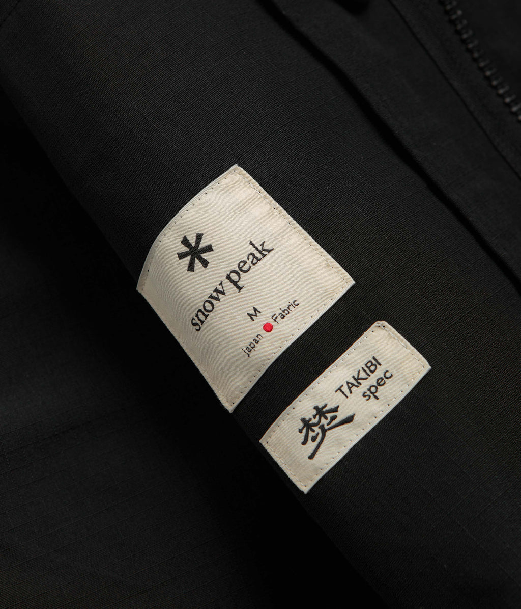 Snow Peak Takibi Ripstop Adjustable Jacket - Black