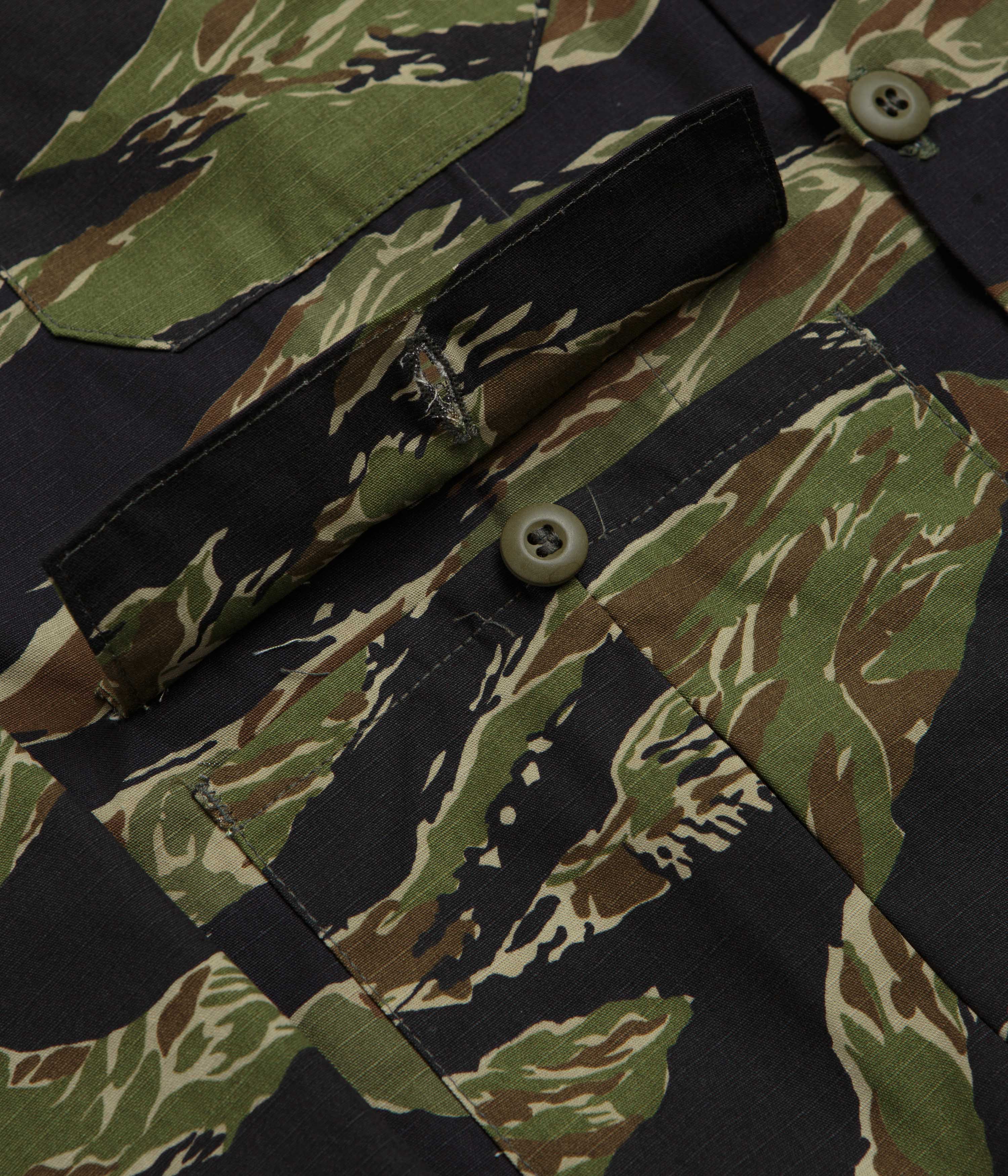 Stan Ray 4 Pocket Ripstop Jacket - Green Tigerstripe