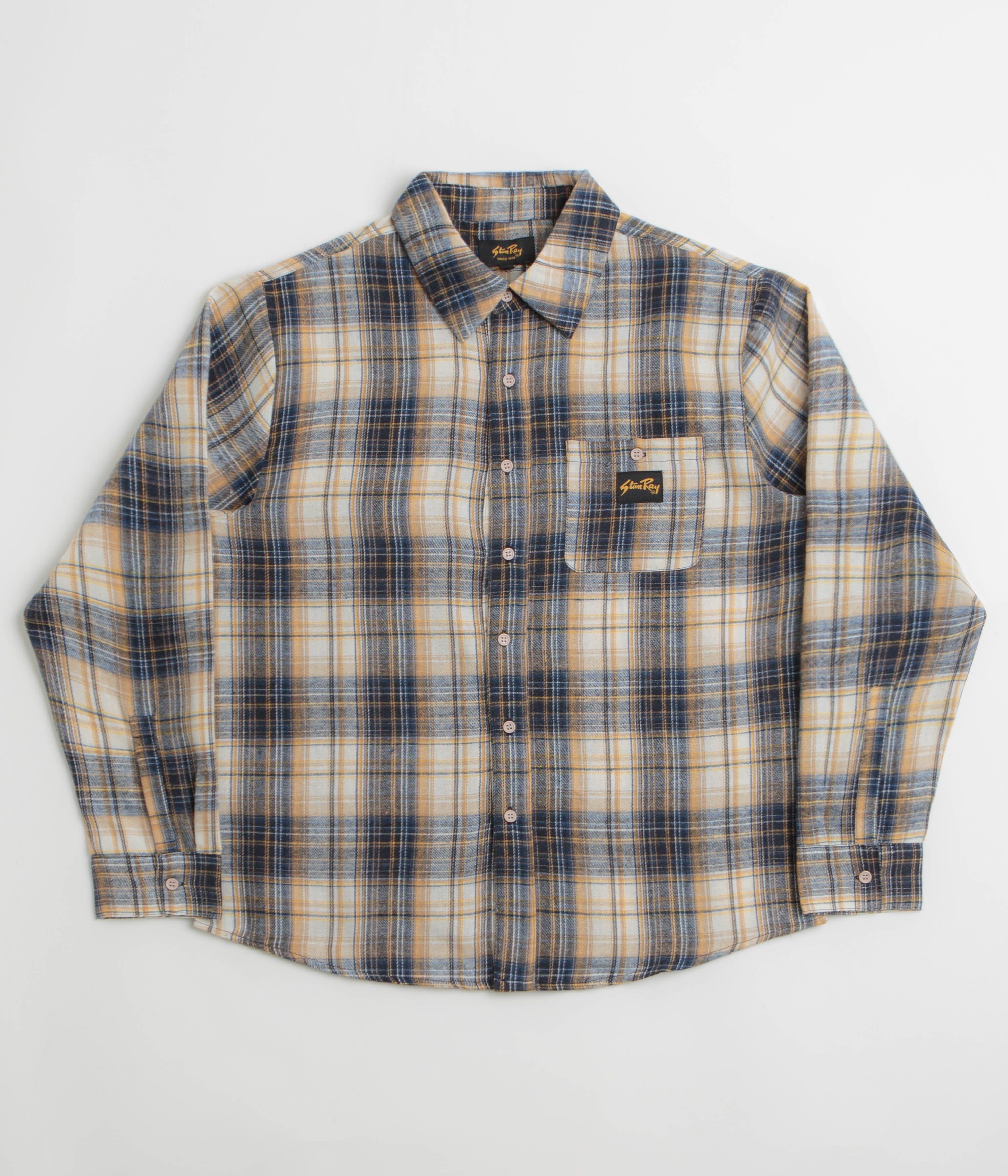 Stan Ray Flannel Shirt - Navy Plaid / White