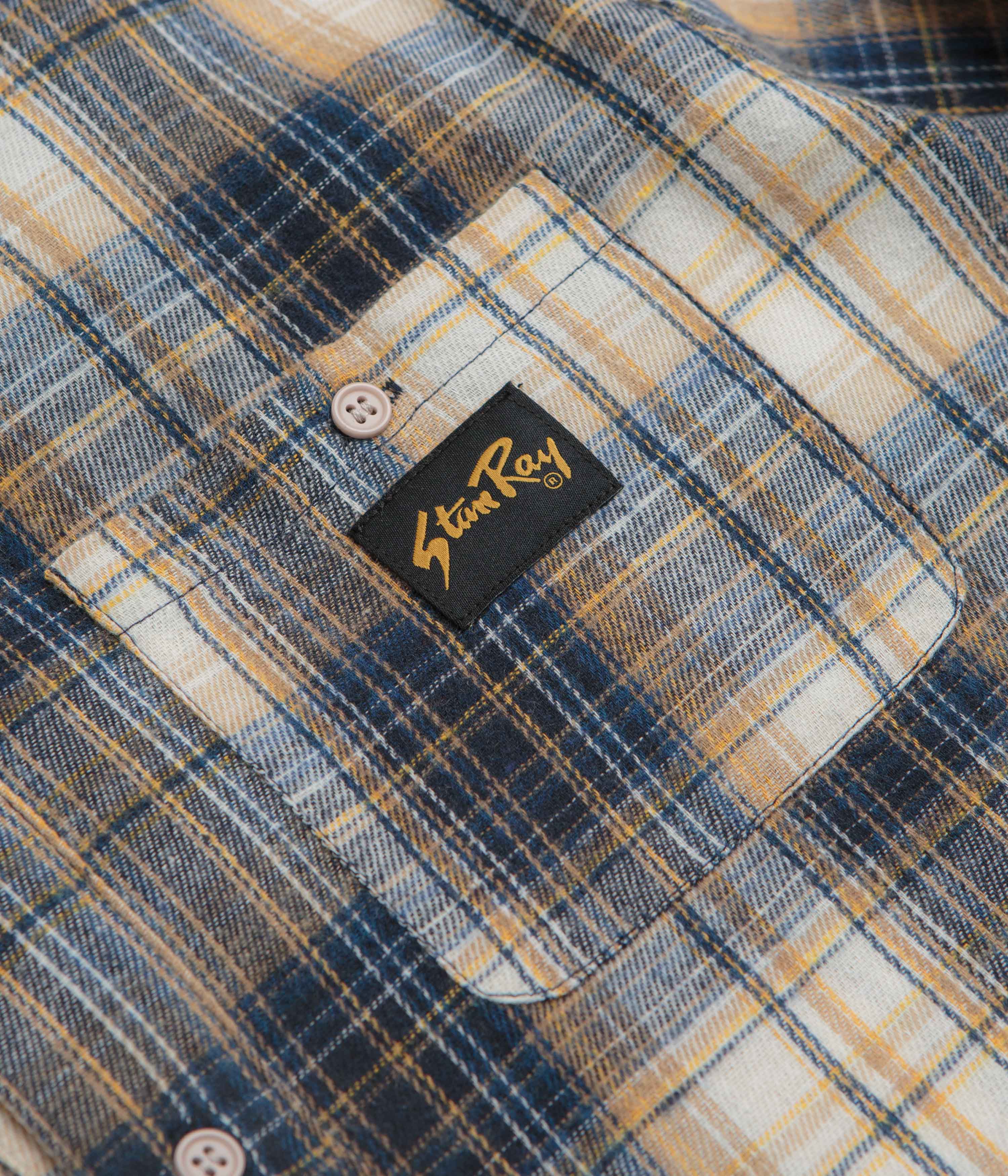 Stan Ray Flannel Shirt - Navy Plaid / White