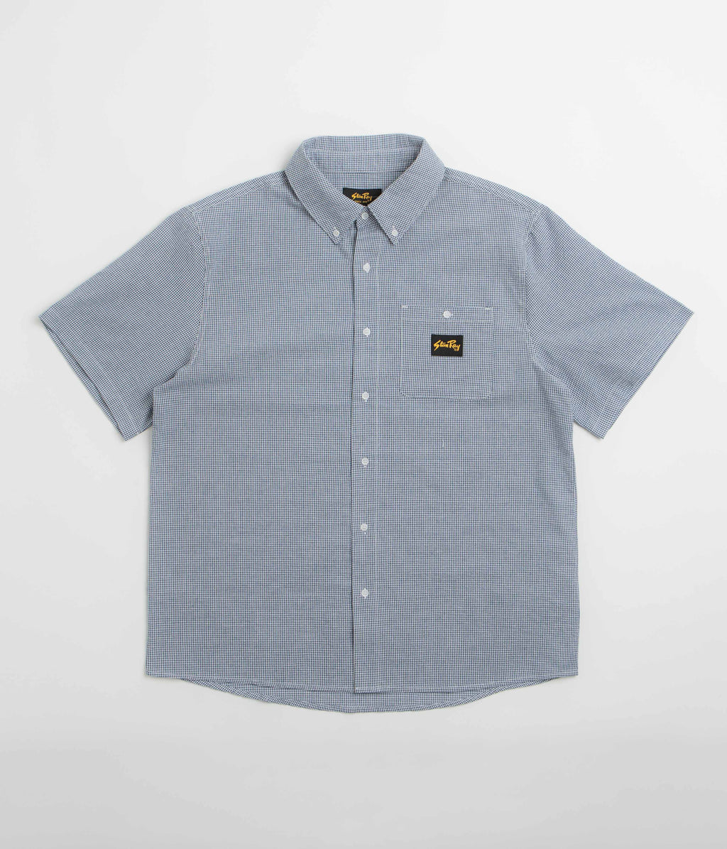 Stan Ray Flannel Short Sleeve Shirt - Blue Gingham