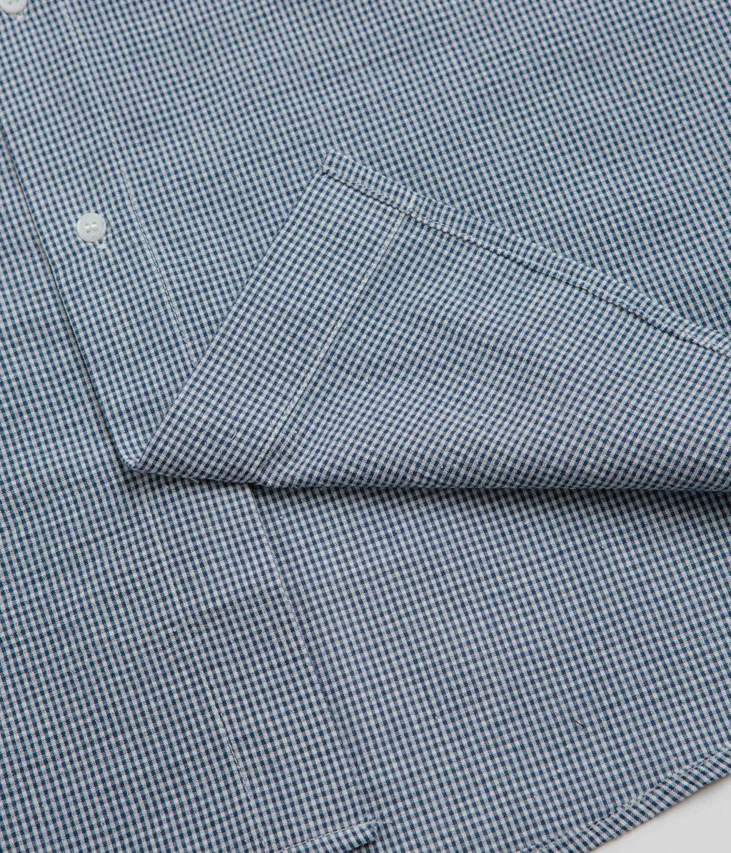 Stan Ray Flannel Short Sleeve Shirt - Blue Gingham