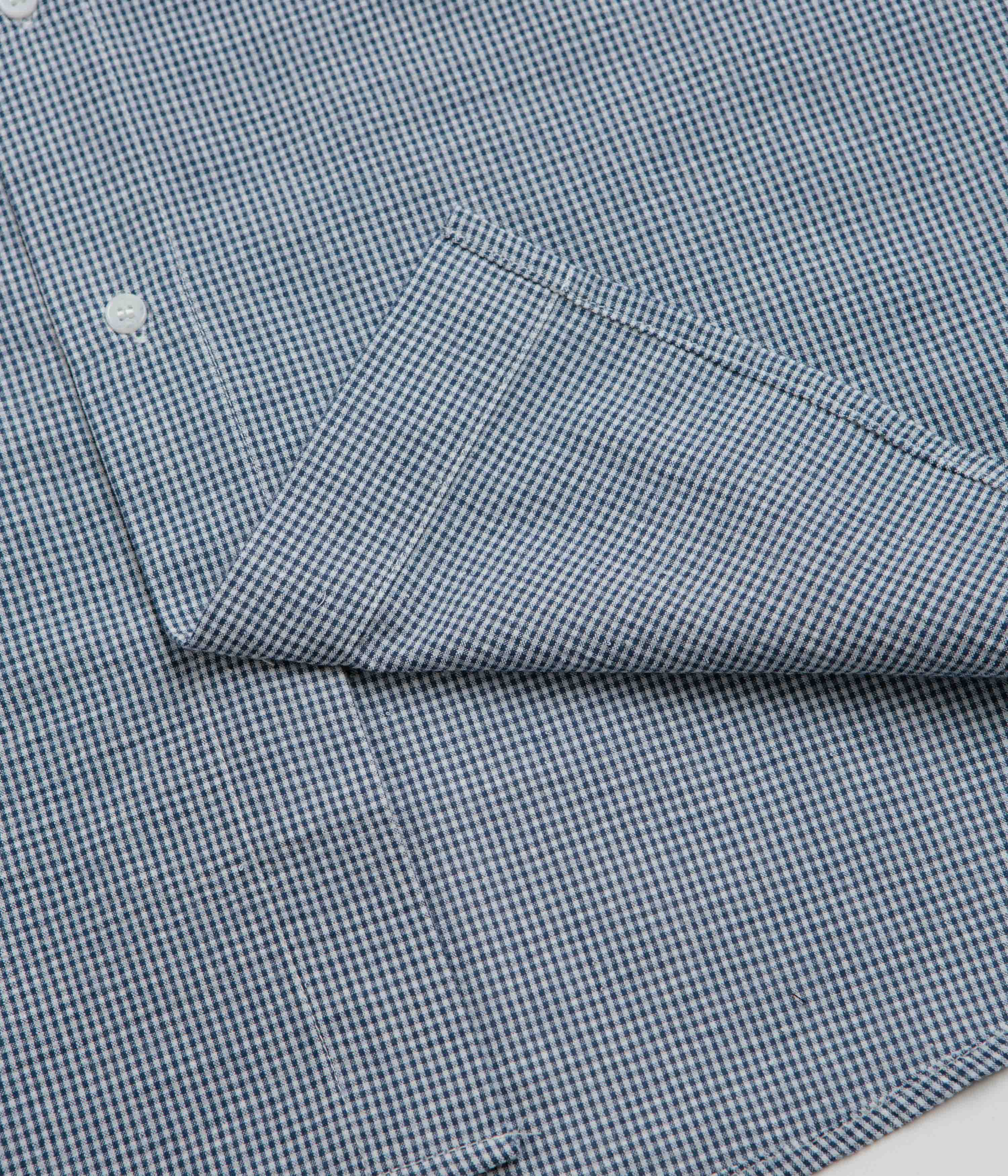 Stan Ray Flannel Short Sleeve Shirt - Blue Gingham