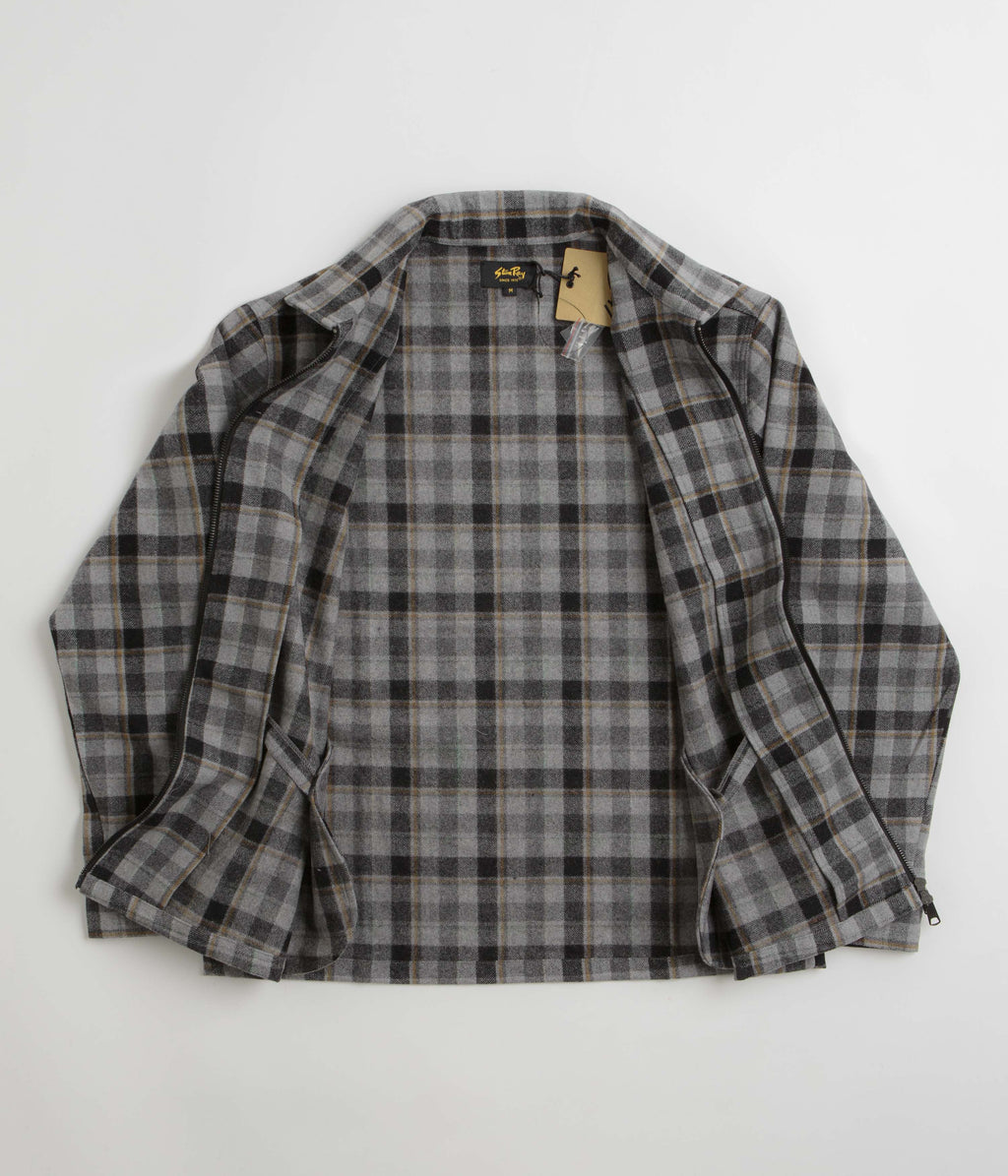 Stan Ray Zip Shirt - Charcoal Plaid