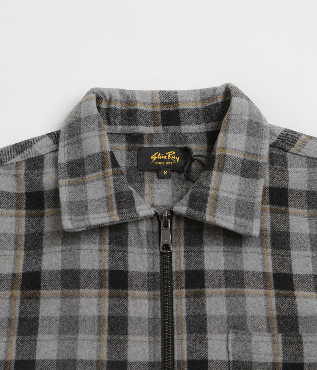 Stan Ray Zip Shirt - Charcoal Plaid