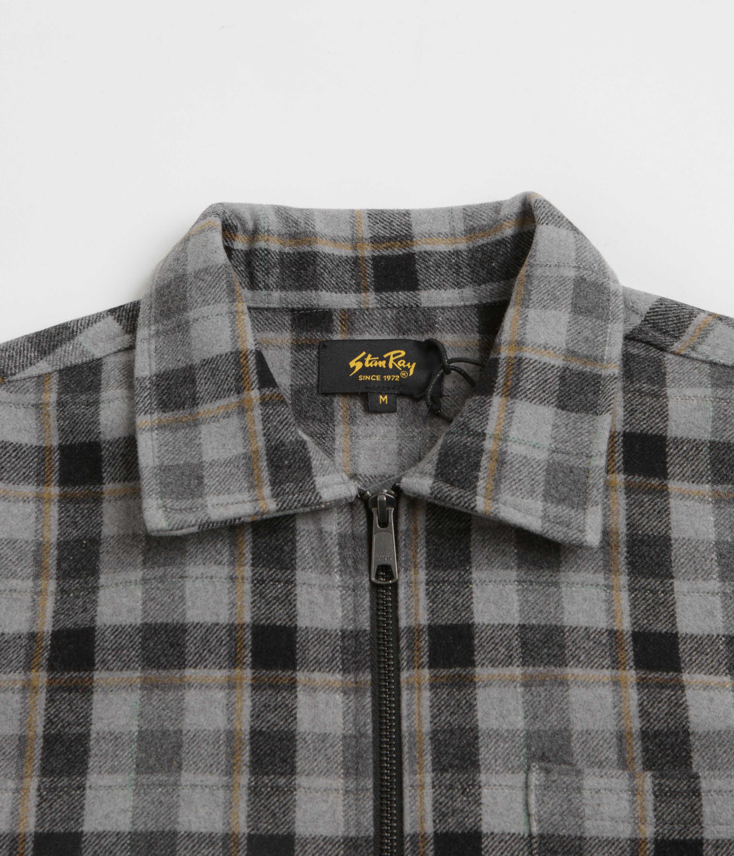 Stan Ray Zip Shirt - Charcoal Plaid