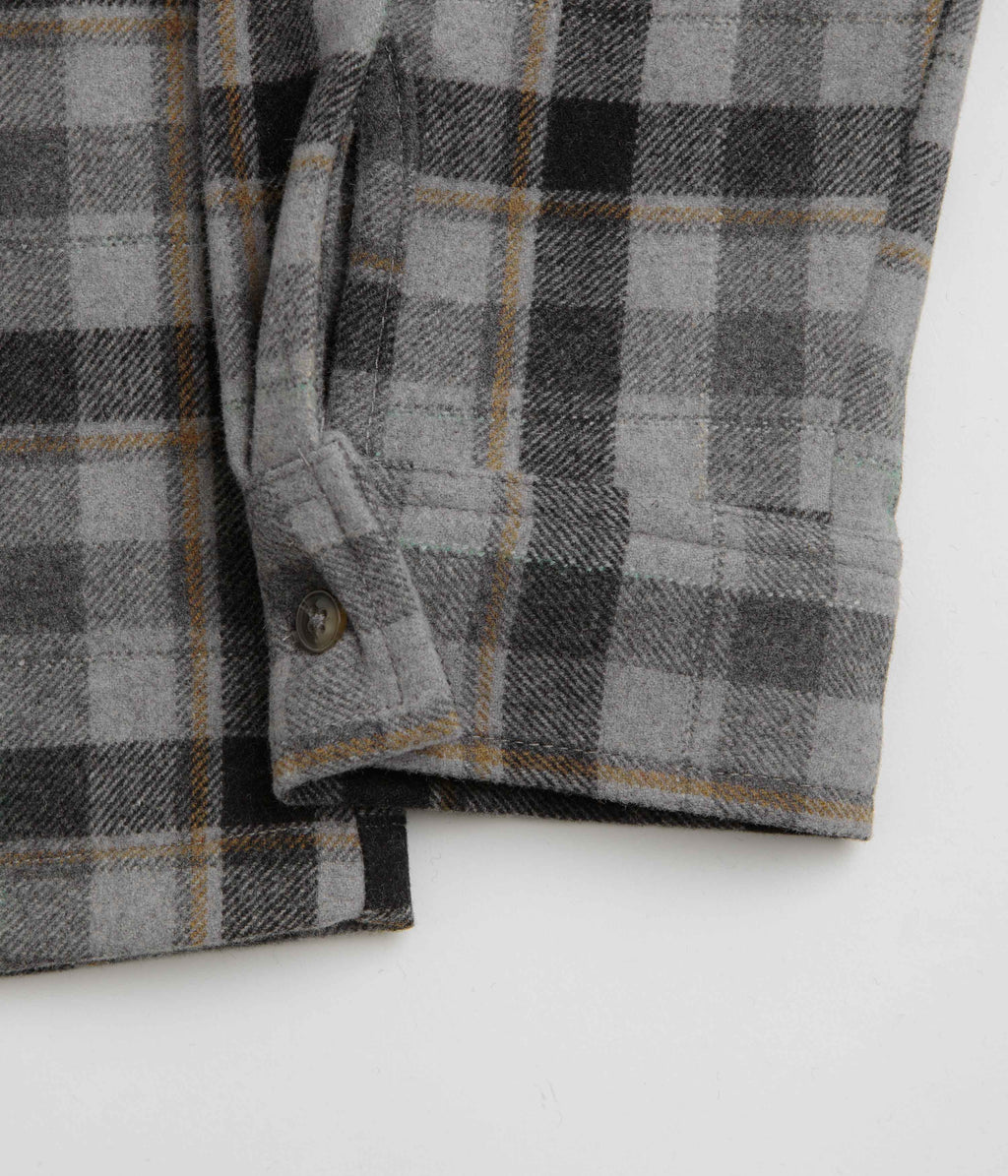 Stan Ray Zip Shirt - Charcoal Plaid